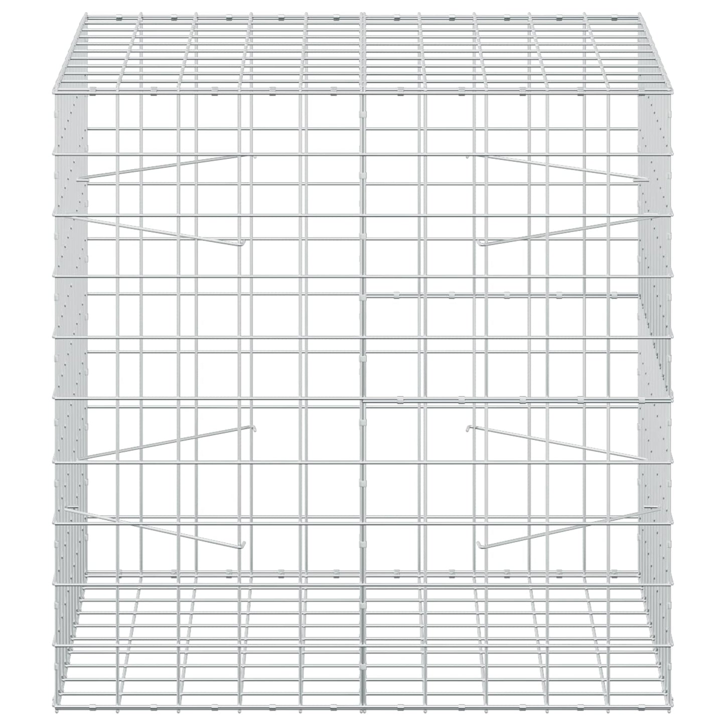 vidaXL Γκαμπιόν με σύρμα 3,5 mm και πλέγμα 10x10 cm 100x100x100 εκ.