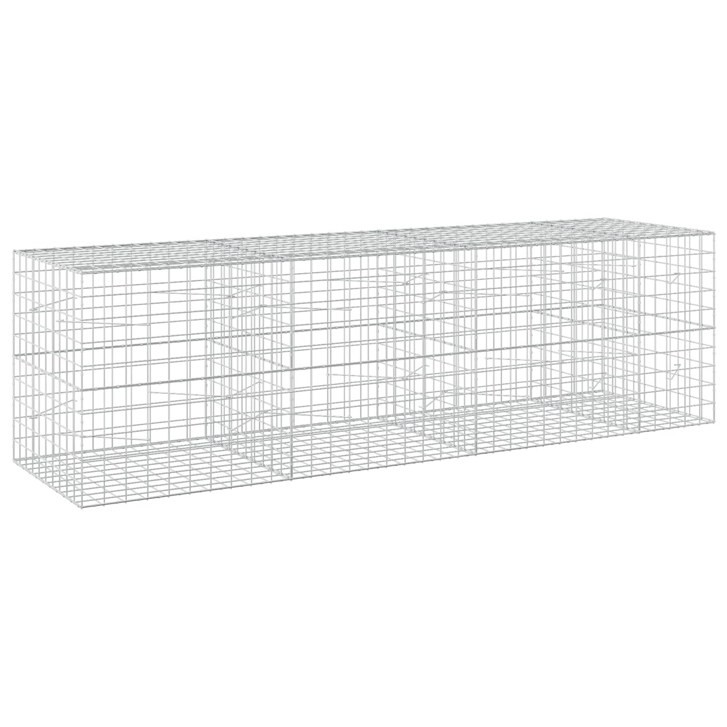 vidaXL Γκαμπιόν με σύρμα 3,5 mm και πλέγμα 10x10 cm 350x100x100 εκ.