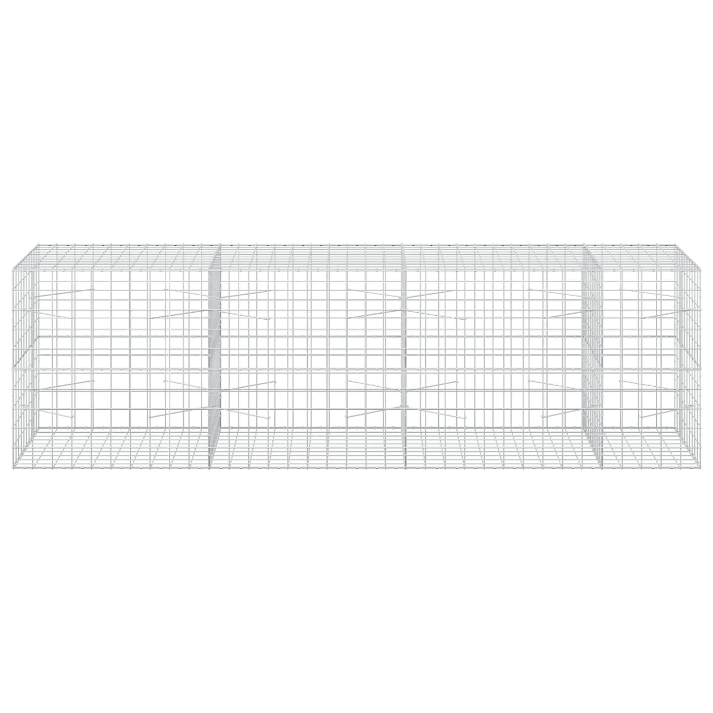 vidaXL Γκαμπιόν με σύρμα 3,5 mm και πλέγμα 10x10 cm 350x100x100 εκ.