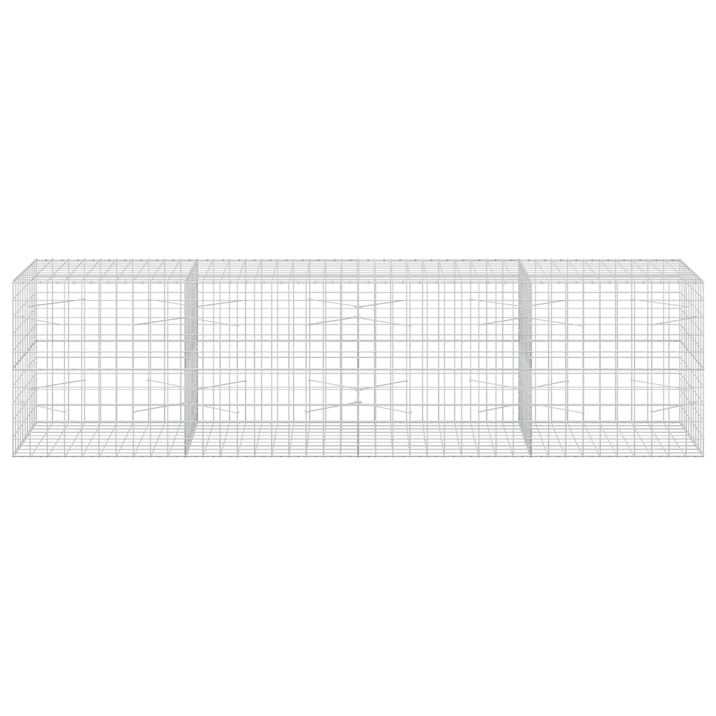 vidaXL Γκαμπιόν με σύρμα 3,5 mm και πλέγμα 10x10 cm 400x100x100 εκ
