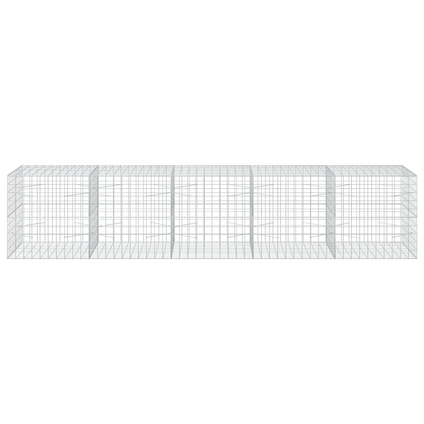 vidaXL Γκαμπιόν με σύρμα 3,5 mm και πλέγμα 10x10 cm 500x100x100 εκ