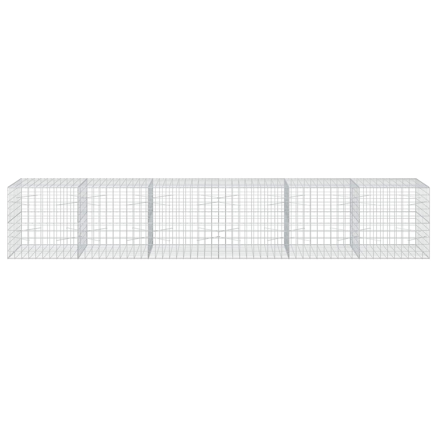 vidaXL Γκαμπιόν με σύρμα 3,5 mm και πλέγμα 10x10 cm 600x100x100 εκ.