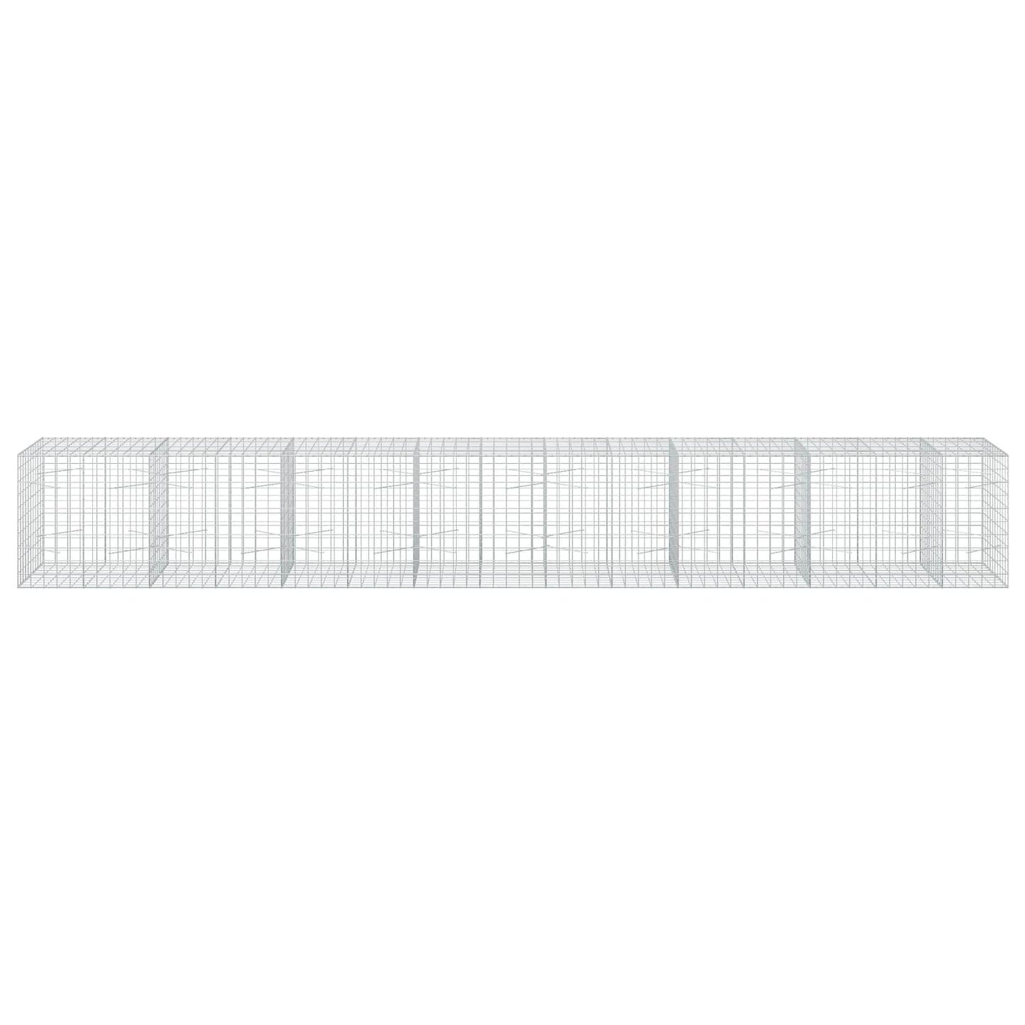 vidaXL Γκαμπιόν με σύρμα 3,5 mm και πλέγμα 10x10 cm 750x100x100 εκ.