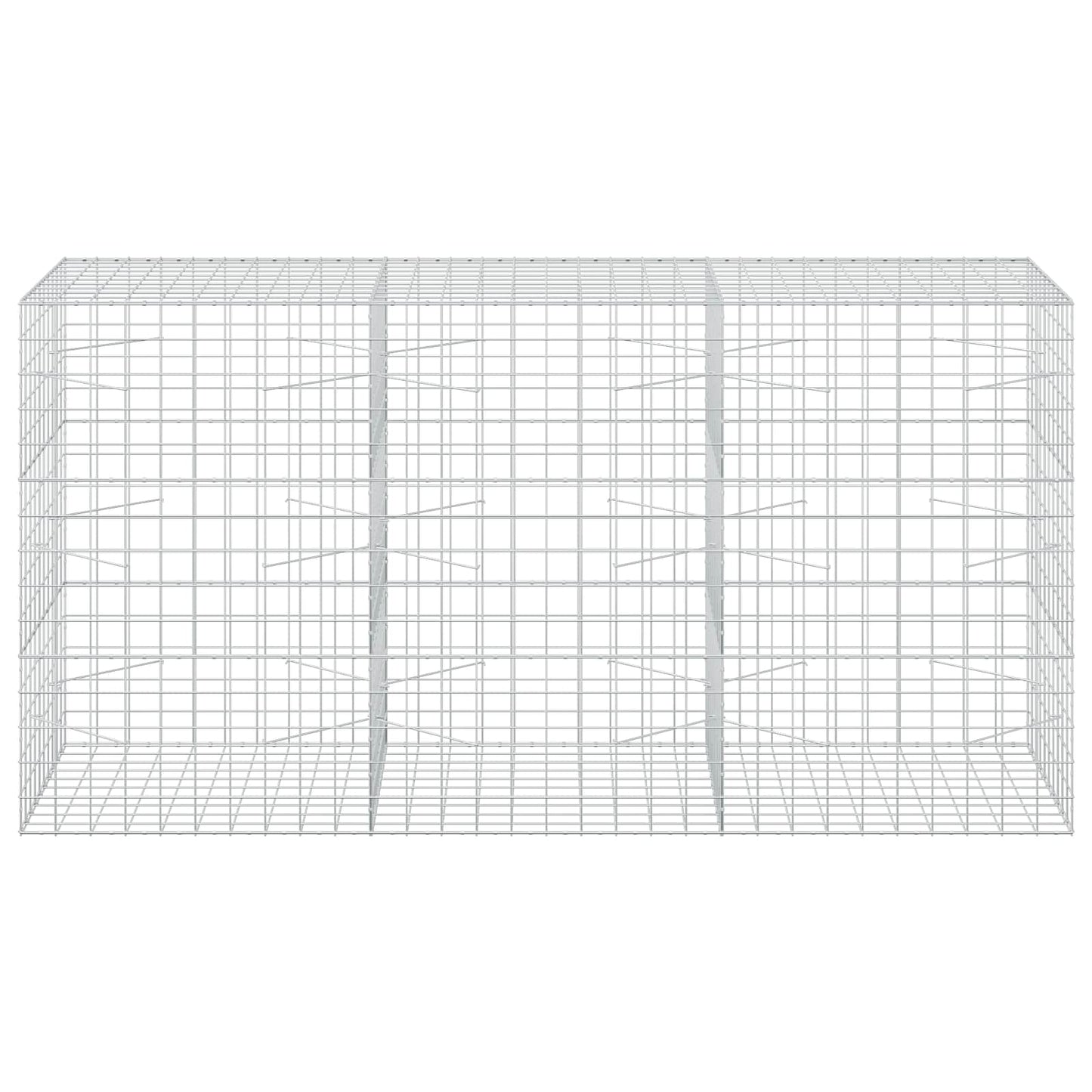 vidaXL Γκαμπιόν με σύρμα 3,5 mm και πλέγμα 10x10 cm 300x100x150 εκ