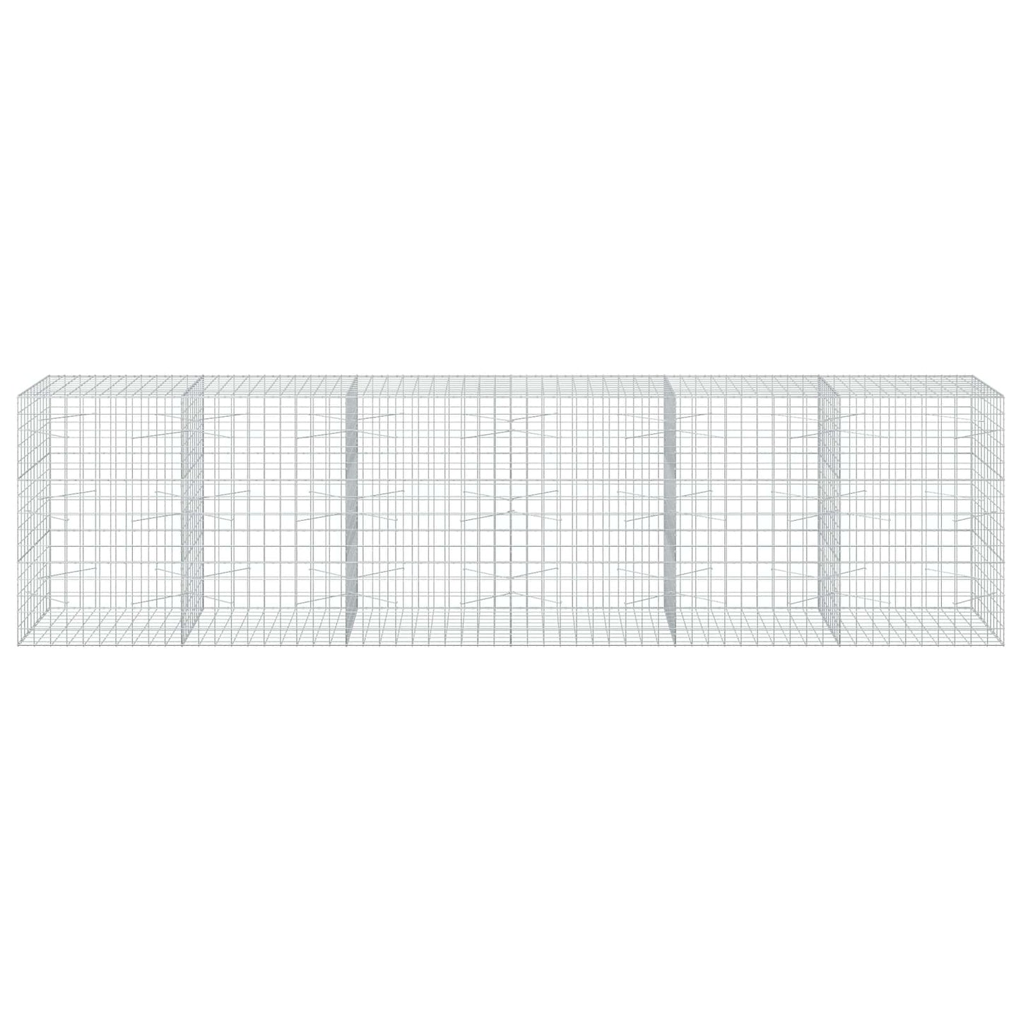 vidaXL Γκαμπιόν με σύρμα 3,5 mm και πλέγμα 10x10 cm 600x100x150 εκ
