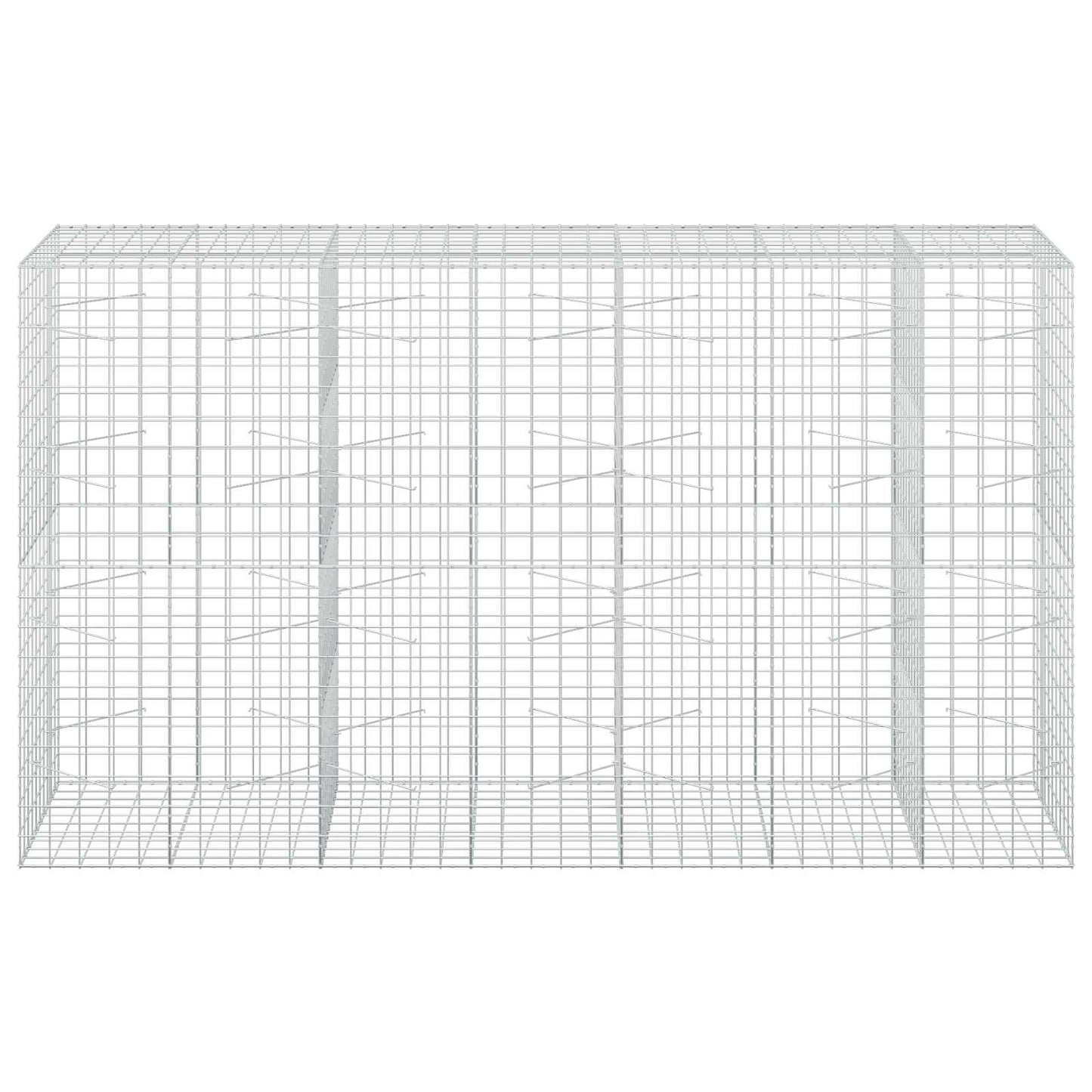 vidaXL Γκαμπιόν με σύρμα 3,5 mm και πλέγμα 10x10 cm 350x100x200 εκ.