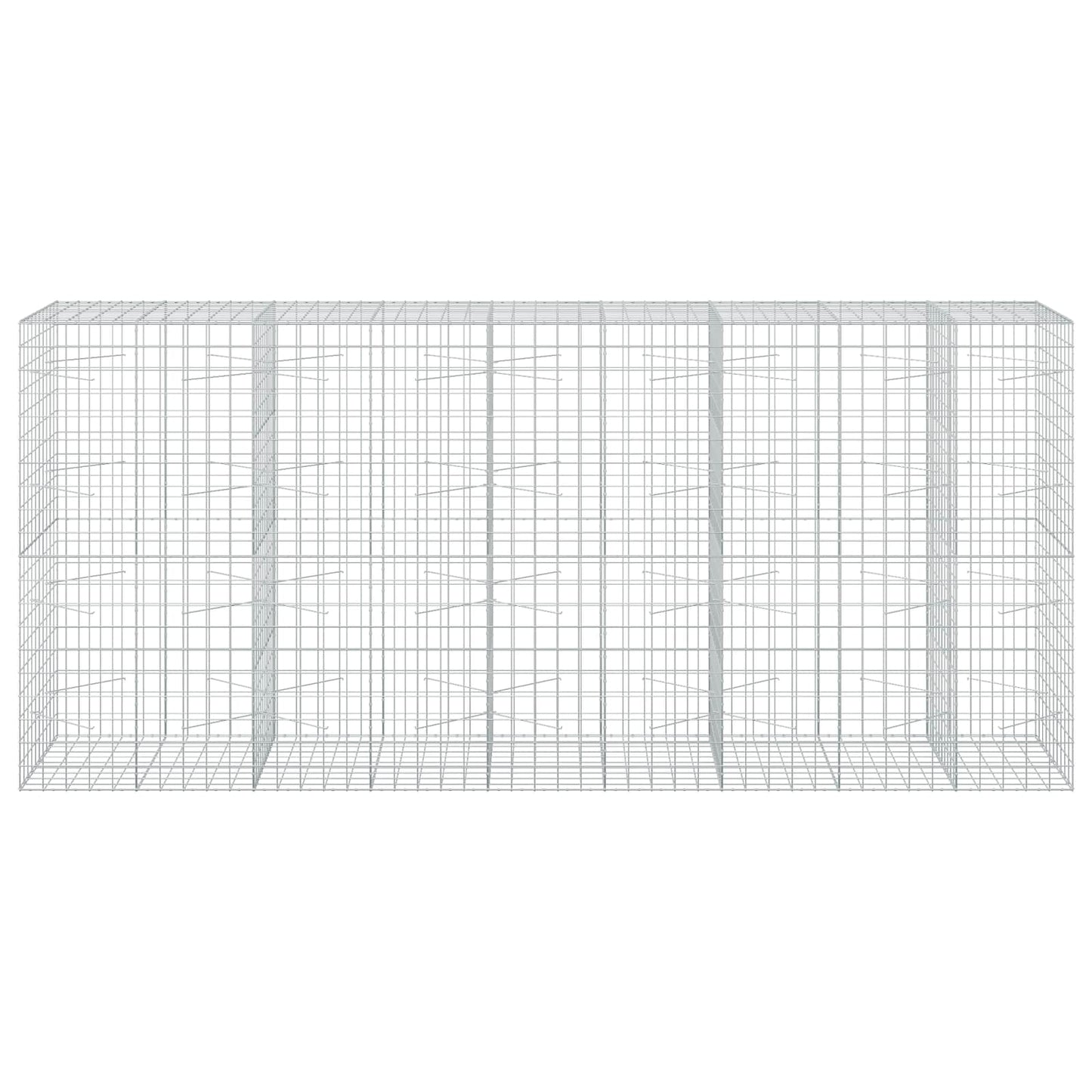 vidaXL Γκαμπιόν με σύρμα 3,5 mm και πλέγμα 10x10 cm 450x100x200 εκ