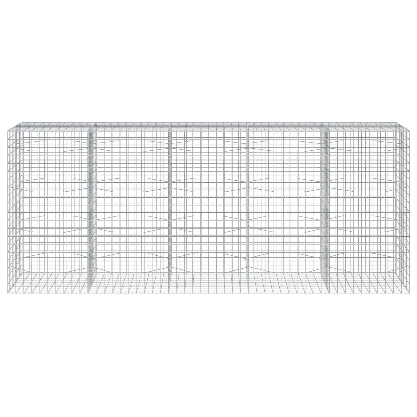 vidaXL Γκαμπιόν με σύρμα 3,5 mm και πλέγμα 10x10 cm 500x100x200 εκ