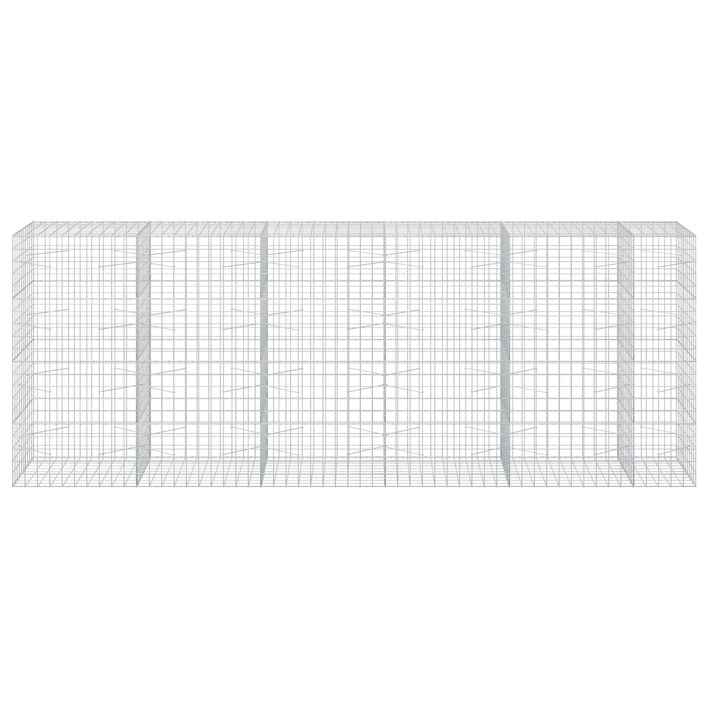 vidaXL Γκαμπιόν με σύρμα 3,5 mm και πλέγμα 10x10 cm 550x100x200 εκ.