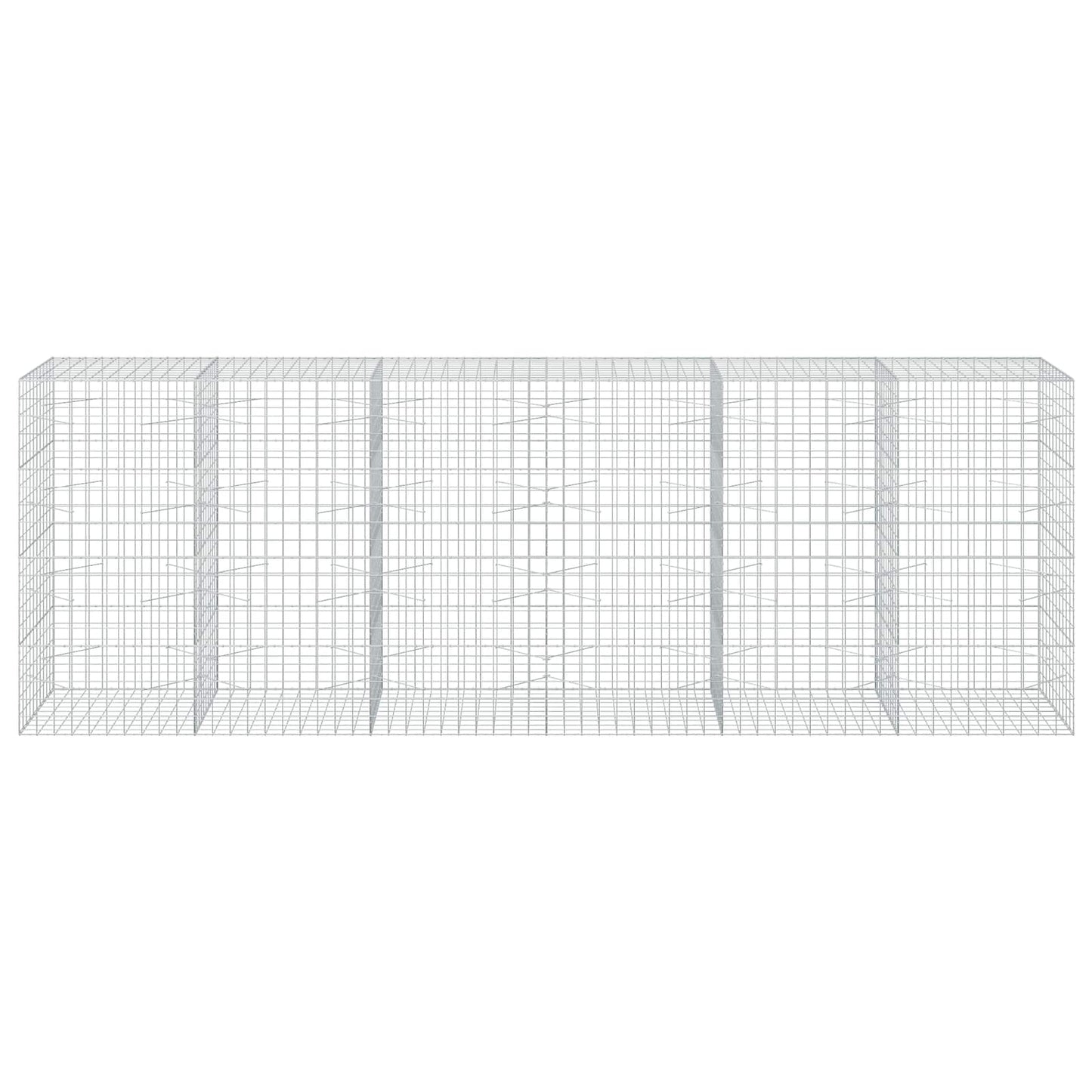 vidaXL Γκαμπιόν με σύρμα 3,5 mm και πλέγμα 10x10 cm 600x100x200 εκ
