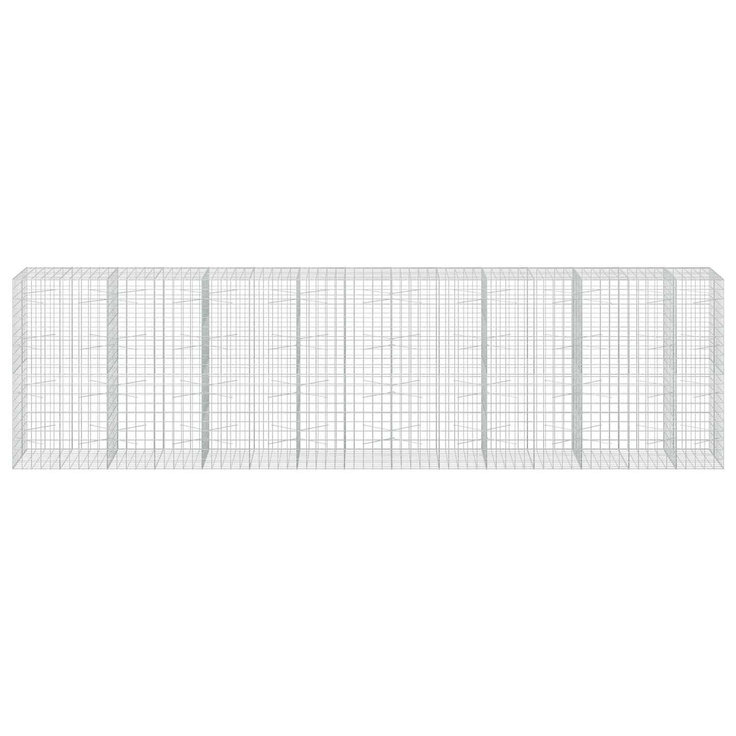vidaXL Γκαμπιόν με σύρμα 3,5 mm και πλέγμα 10x10 cm 750x100x200 εκ.