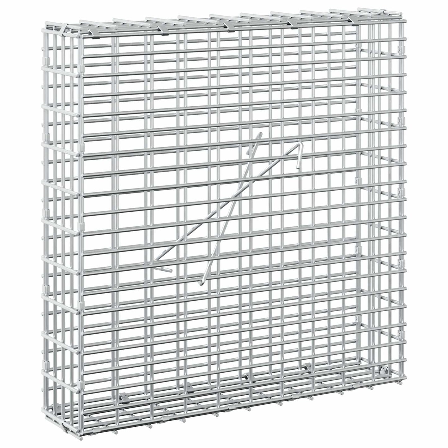 vidaXL Γκαμπιόν με σύρμα 5 mm και πλέγμα 5x2,5 cm 50x10x50 εκ