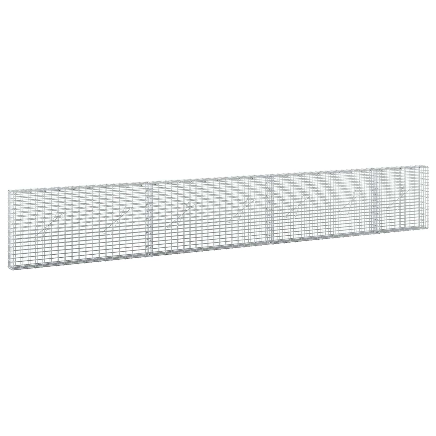 vidaXL Γκαμπιόν με σύρμα 5 mm και πλέγμα 5x2,5 cm 350x10x50 εκ