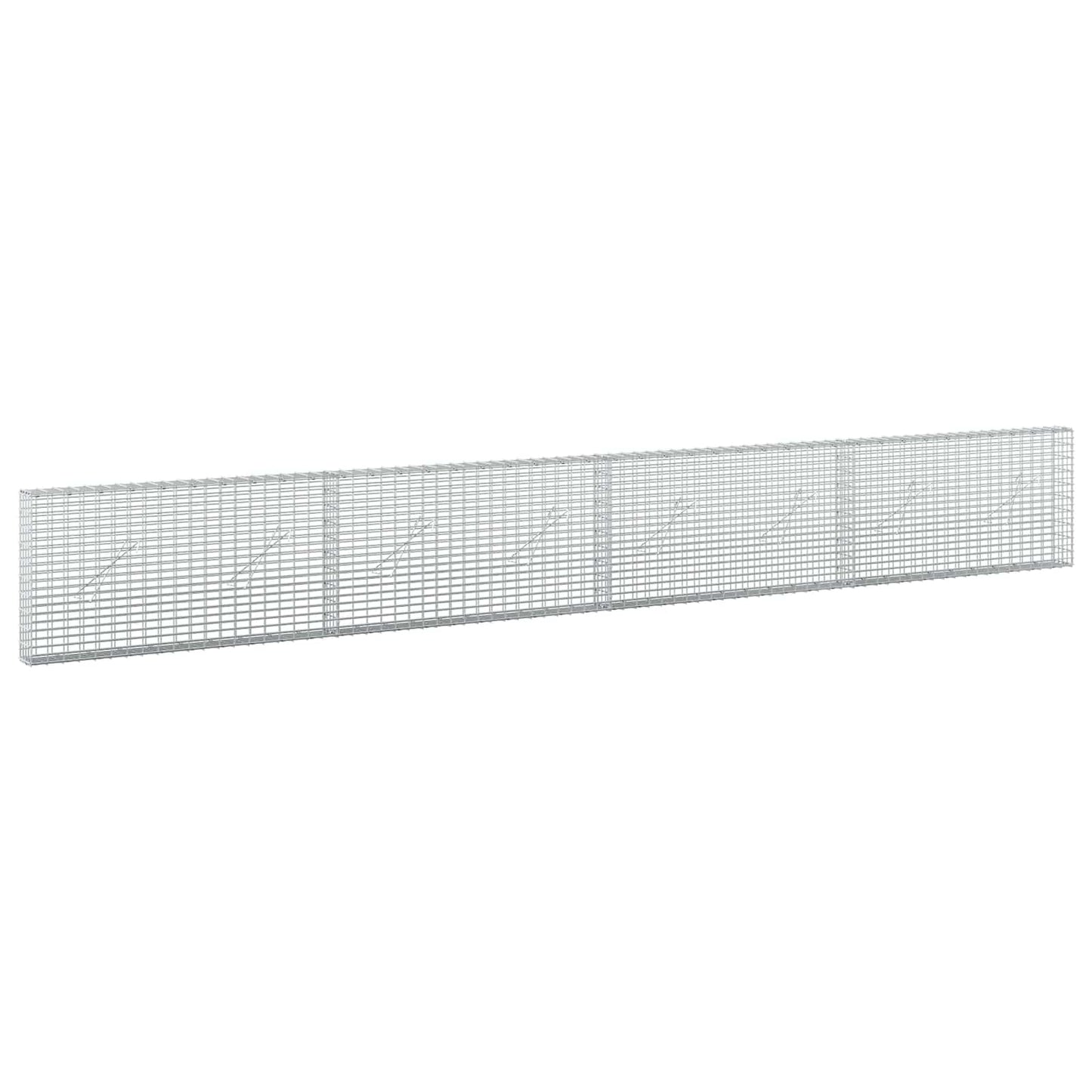 vidaXL Γκαμπιόν με σύρμα 5 mm και πλέγμα 5x2,5 cm 400x10x50 εκ