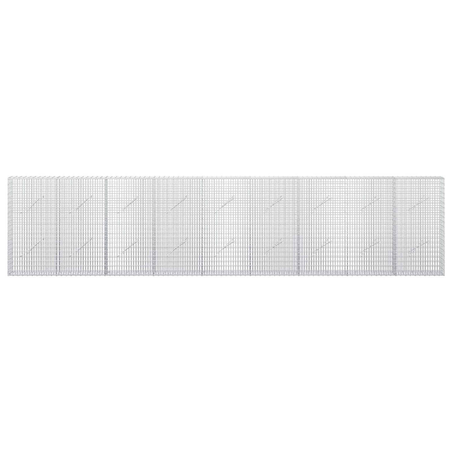 vidaXL Γκαμπιόν με σύρμα 5 mm και πλέγμα 5x2,5 cm 450x10x100 εκ.
