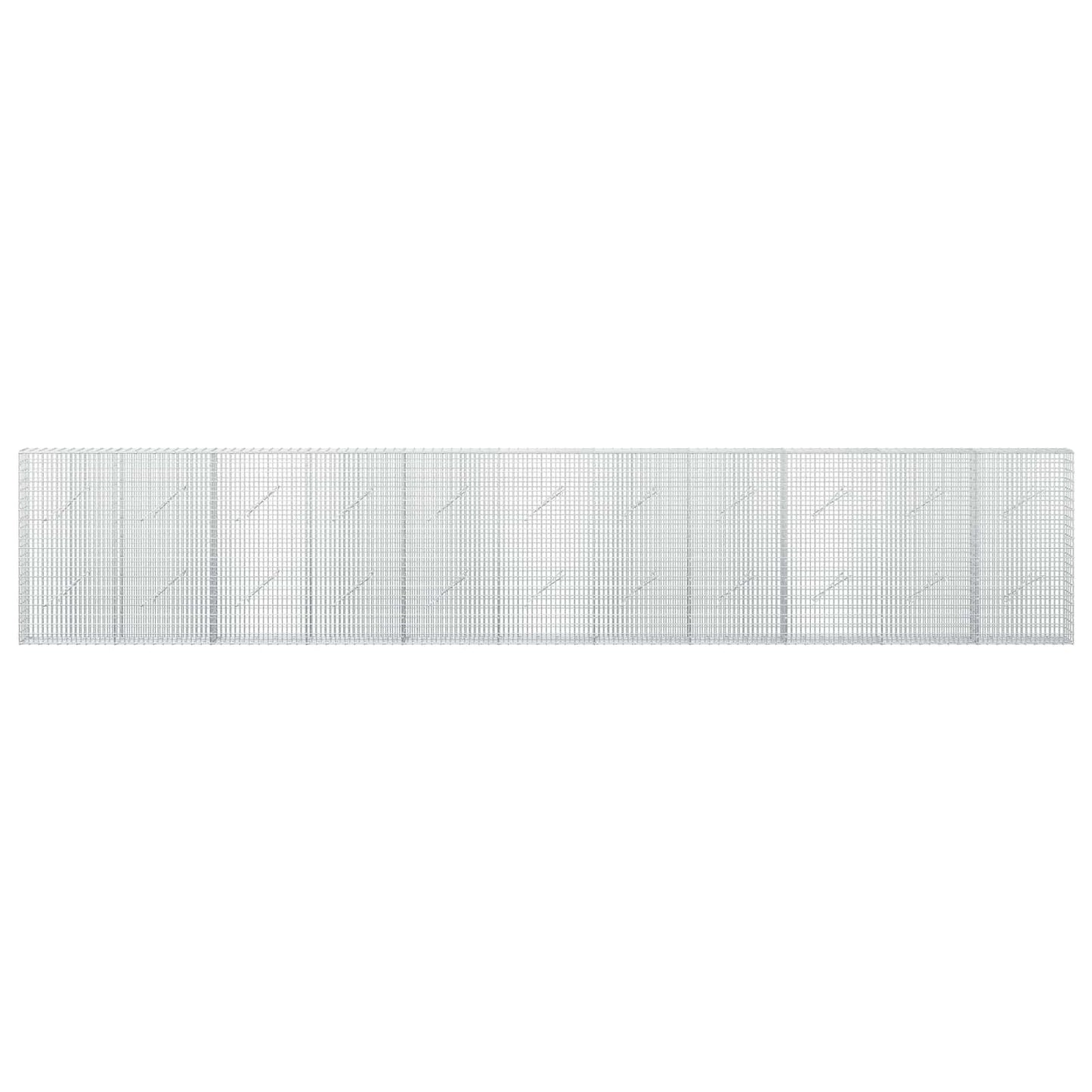 vidaXL Γκαμπιόν με σύρμα 5 mm και πλέγμα 5x2,5 cm 550x10x100 εκ