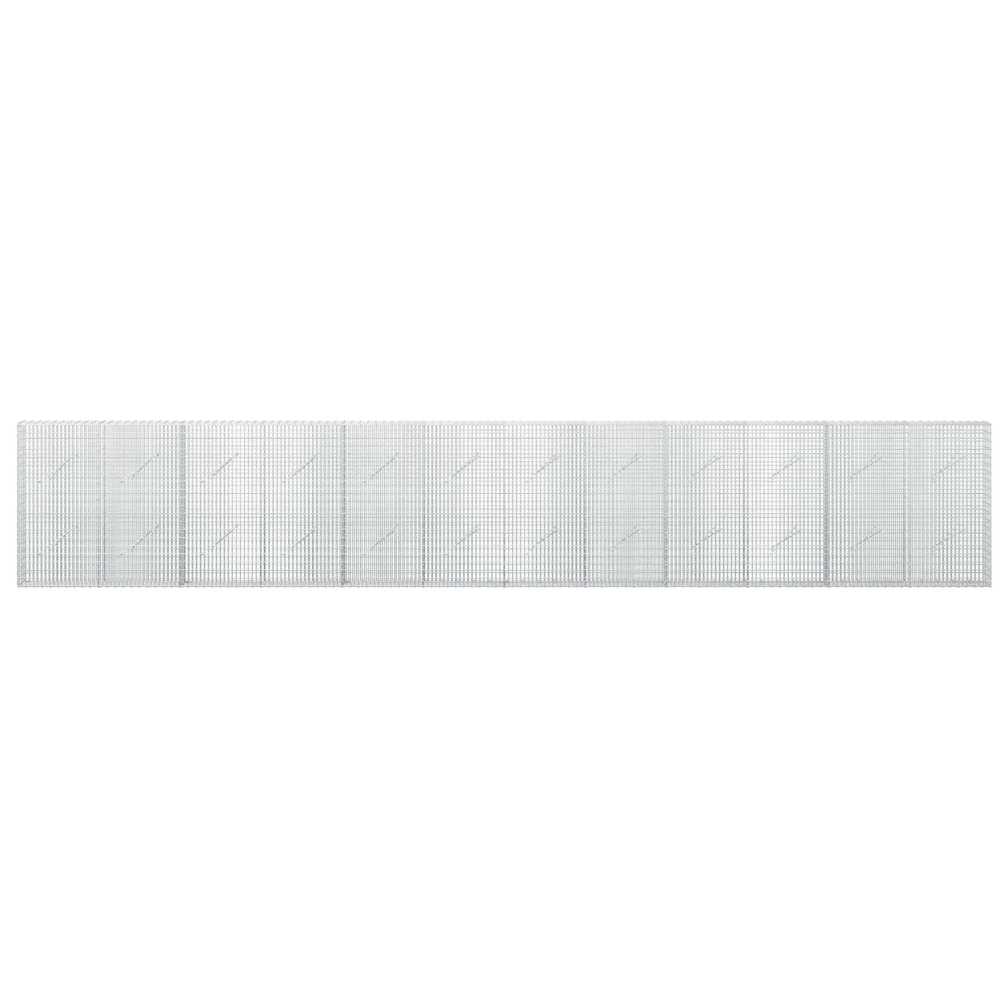 vidaXL Γκαμπιόν με σύρμα 5 mm και πλέγμα 5x2,5 cm 600x10x100 εκ