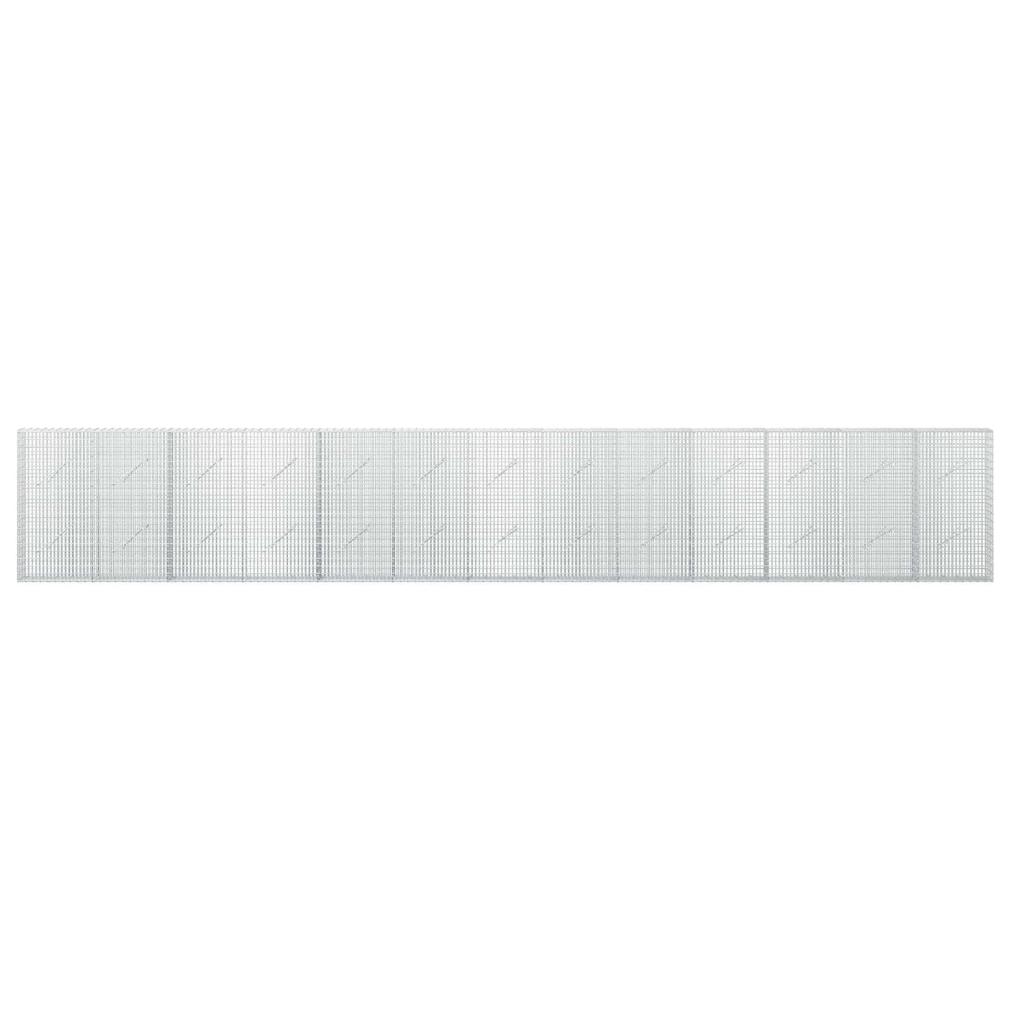 vidaXL Γκαμπιόν με σύρμα 5 mm και πλέγμα 5x2,5 cm 650x10x100 εκ