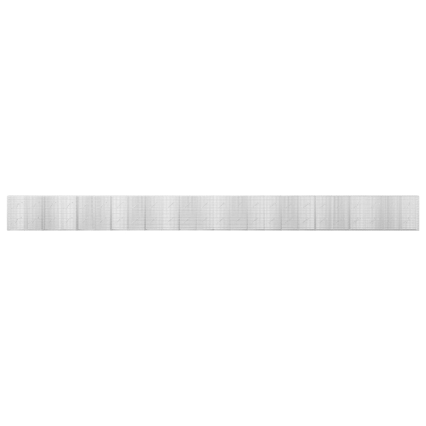 vidaXL Γκαμπιόν με σύρμα 5 mm και πλέγμα 5x2,5 cm 1200x10x100 εκ.