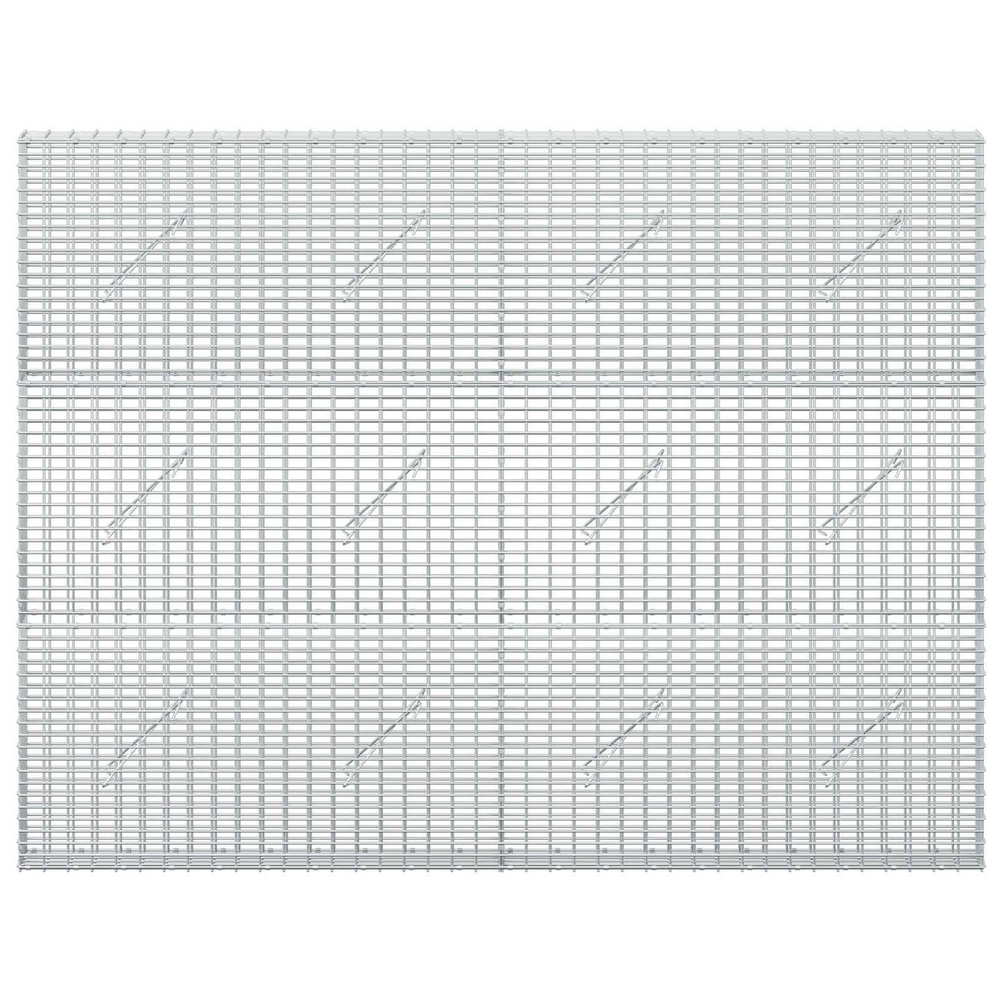 vidaXL Γκαμπιόν με σύρμα 5 mm και πλέγμα 5x2,5 cm 200x10x150 εκ