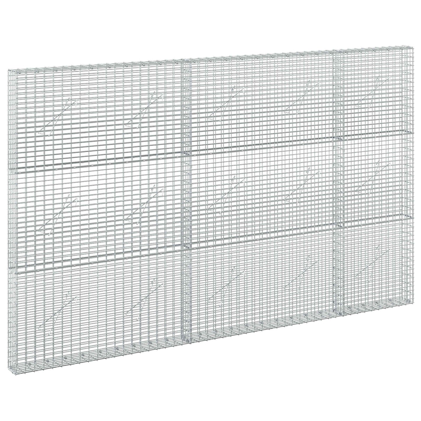 vidaXL Γκαμπιόν με σύρμα 5 mm και πλέγμα 5x2,5 cm 250x10x150 εκ