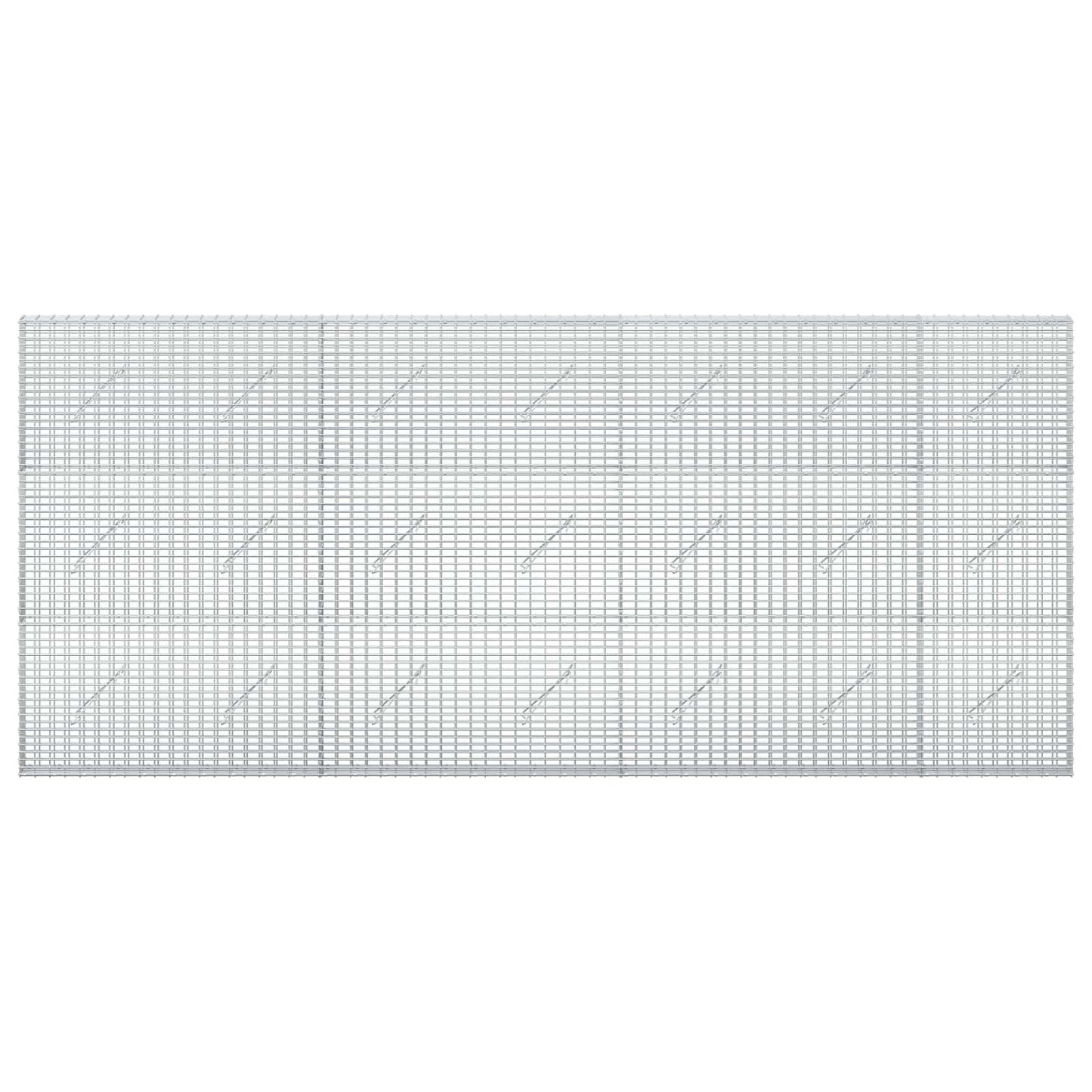 vidaXL Γκαμπιόν με σύρμα 5 mm και πλέγμα 5x2,5 cm 350x10x150 εκ
