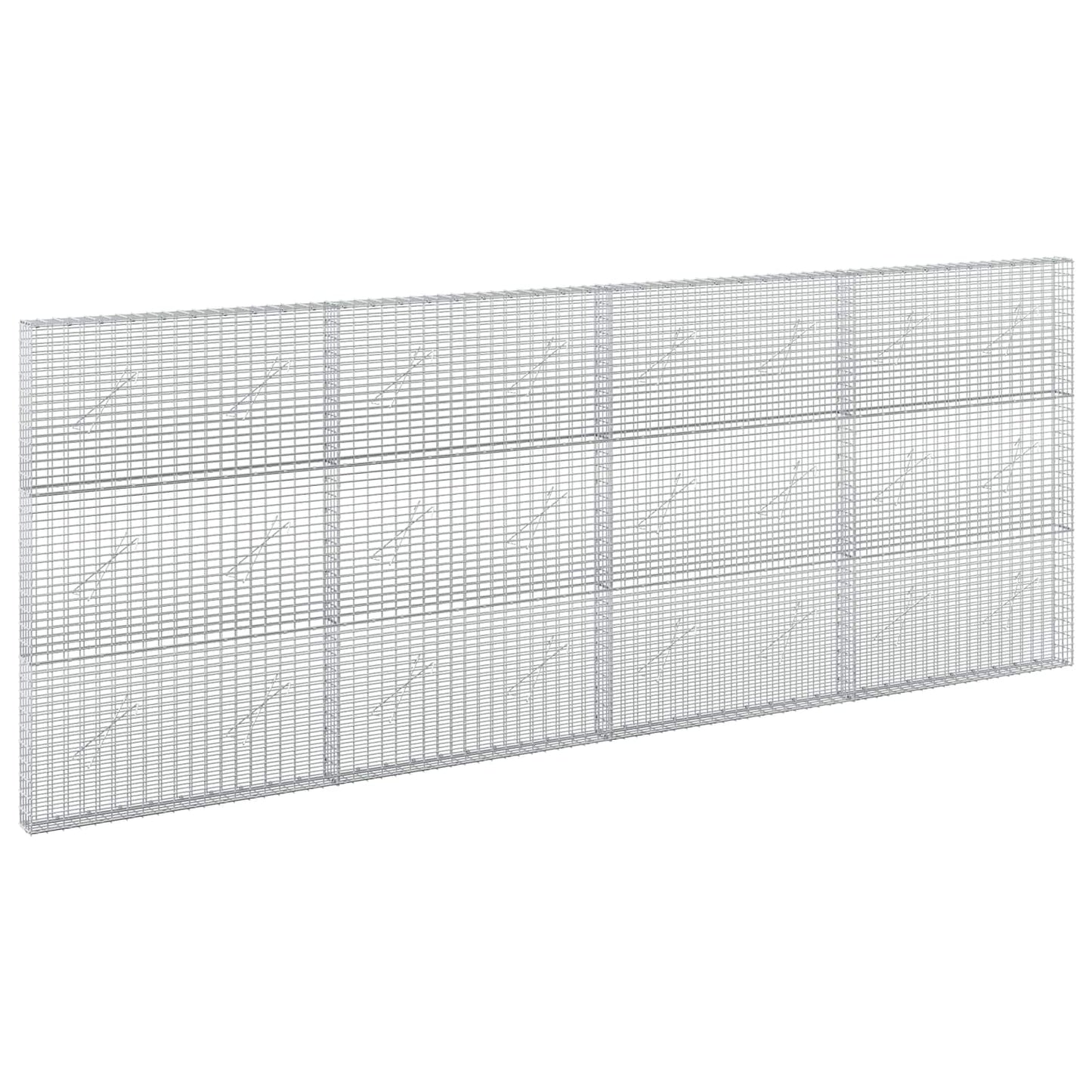 vidaXL Γκαμπιόν με σύρμα 5 mm και πλέγμα 5x2,5 cm 400x10x150 εκ