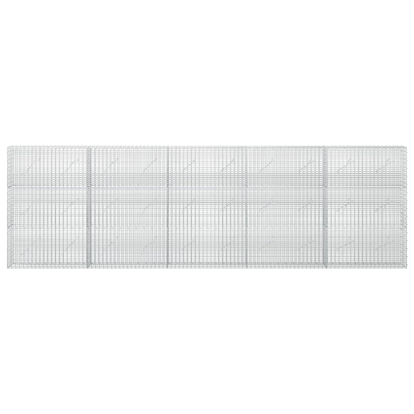vidaXL Γκαμπιόν με σύρμα 5 mm και πλέγμα 5x2,5 cm 500x10x150 εκ