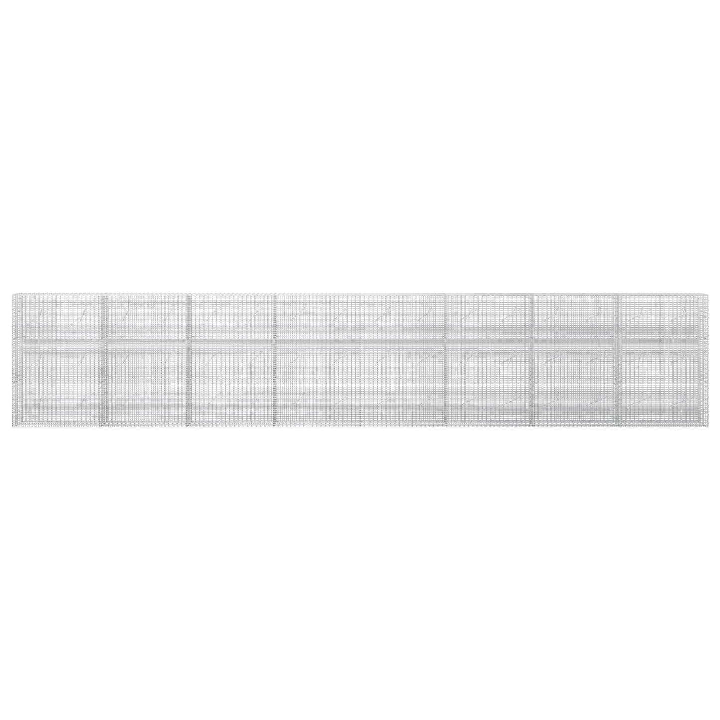 vidaXL Γκαμπιόν με σύρμα 5 mm και πλέγμα 5x2,5 cm 800x10x150 εκ