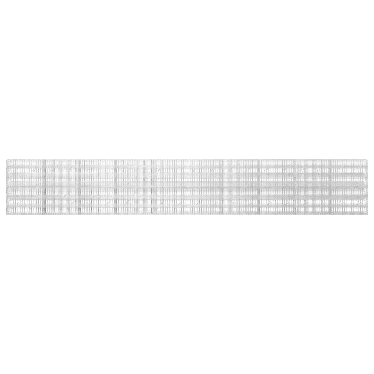 vidaXL Γκαμπιόν με σύρμα 5 mm και πλέγμα 5x2,5 cm 1000x10x150 εκ