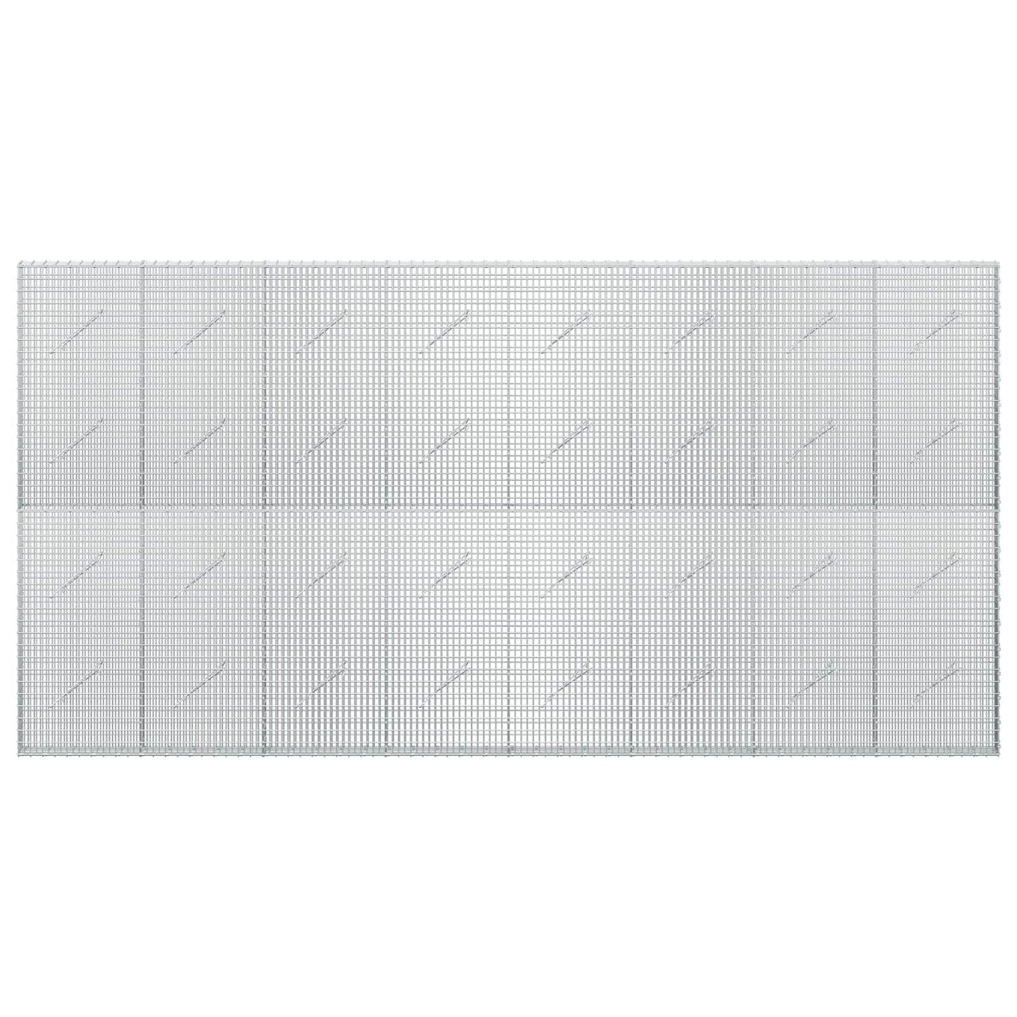 vidaXL Γκαμπιόν με σύρμα 5 mm και πλέγμα 5x2,5 cm 400x10x200 εκ