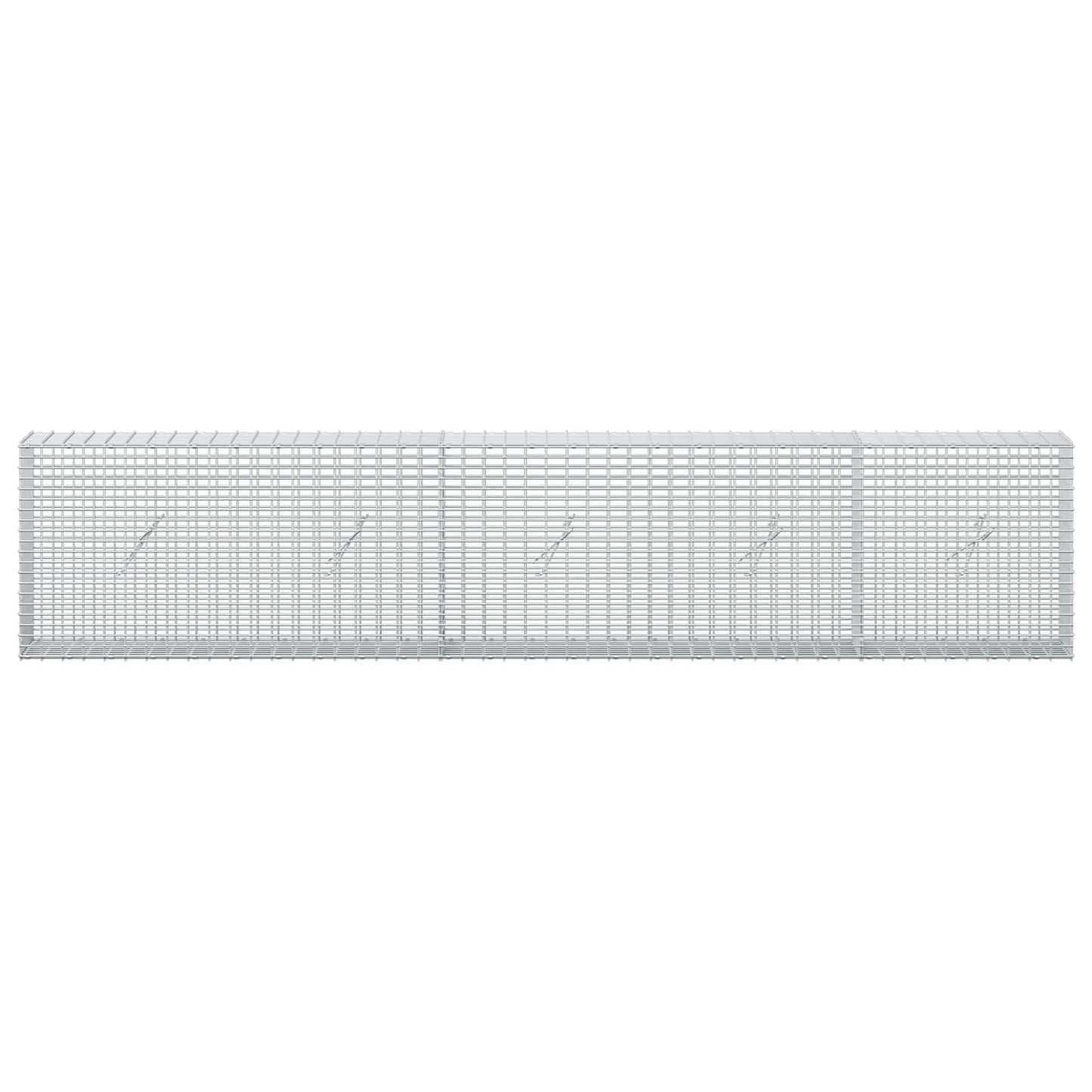 vidaXL Γκαμπιόν με σύρμα 5 mm και πλέγμα 5x2,5 cm 250x20x50 εκ