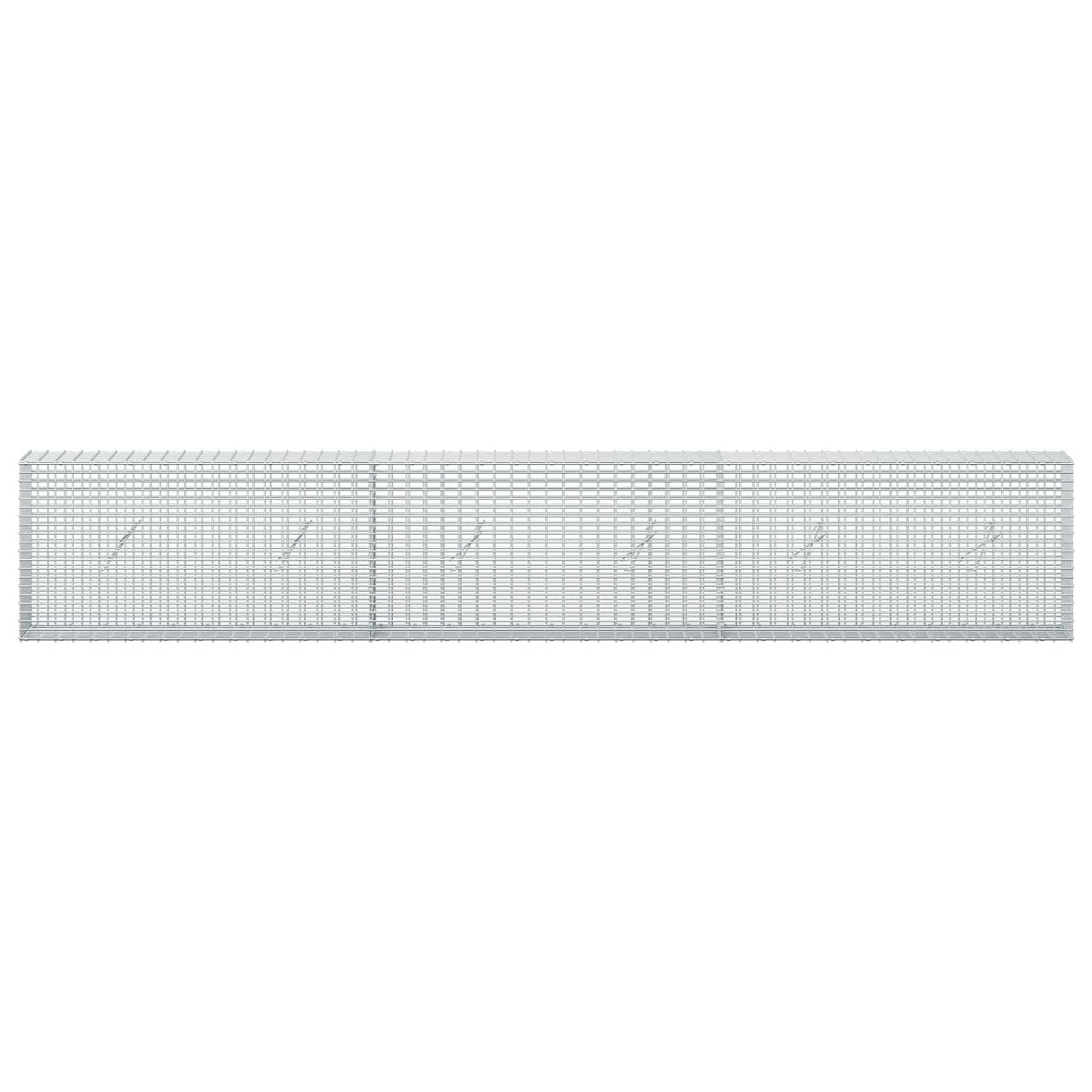 vidaXL Γκαμπιόν με σύρμα 5 mm και πλέγμα 5x2,5 cm 300x20x50 εκ