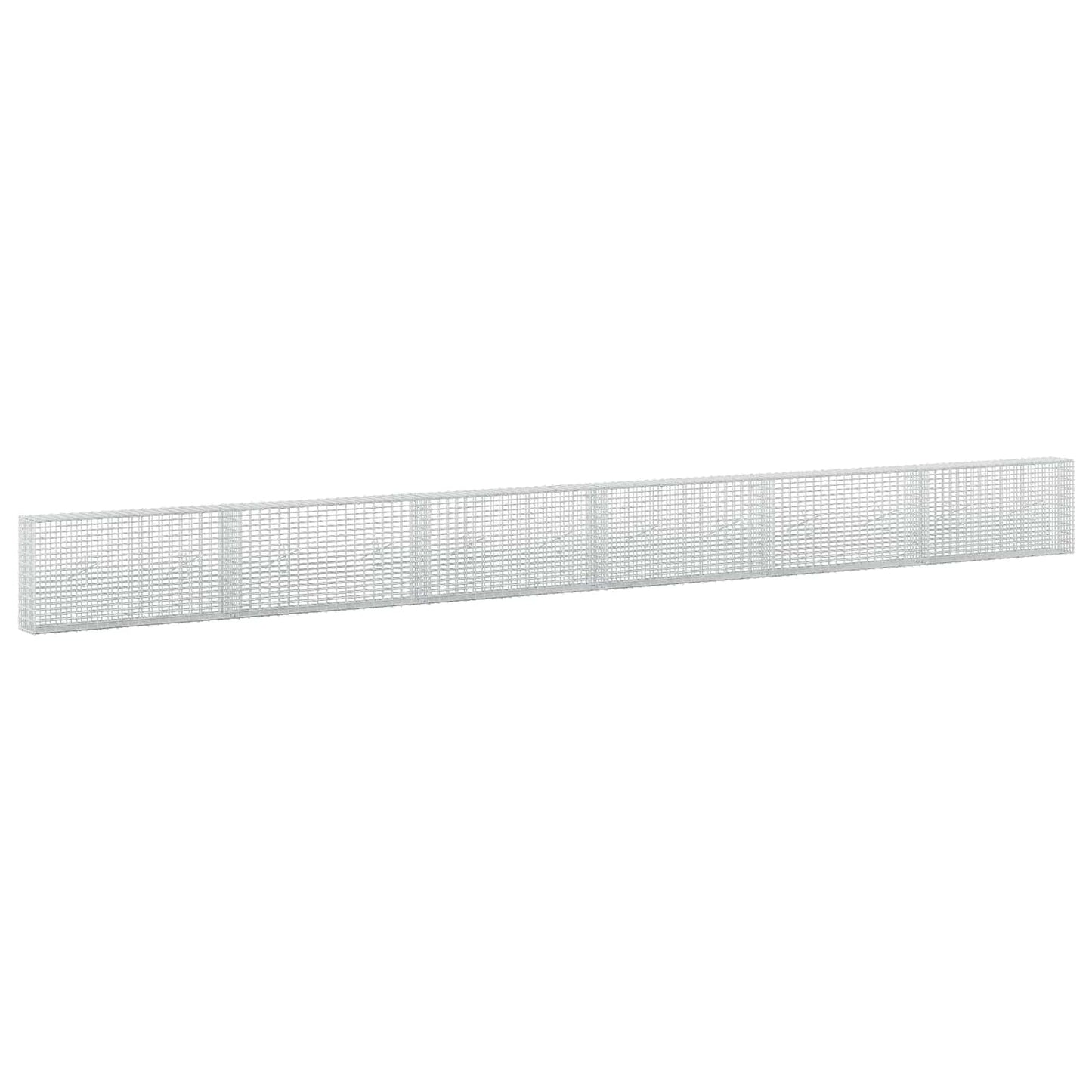 vidaXL Γκαμπιόν με σύρμα 5 mm και πλέγμα 5x2,5 cm 600x20x50 εκ