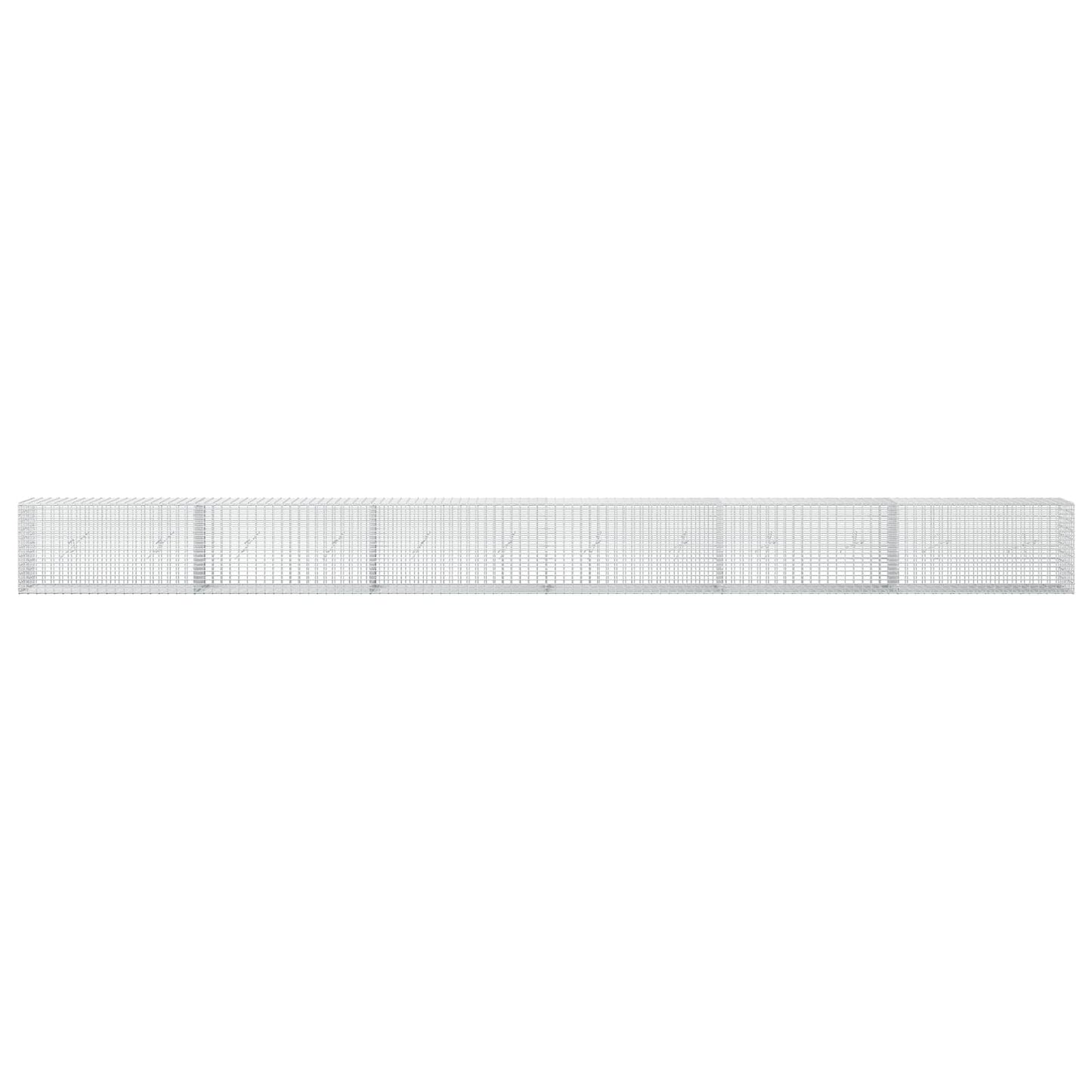 vidaXL Γκαμπιόν με σύρμα 5 mm και πλέγμα 5x2,5 cm 600x20x50 εκ