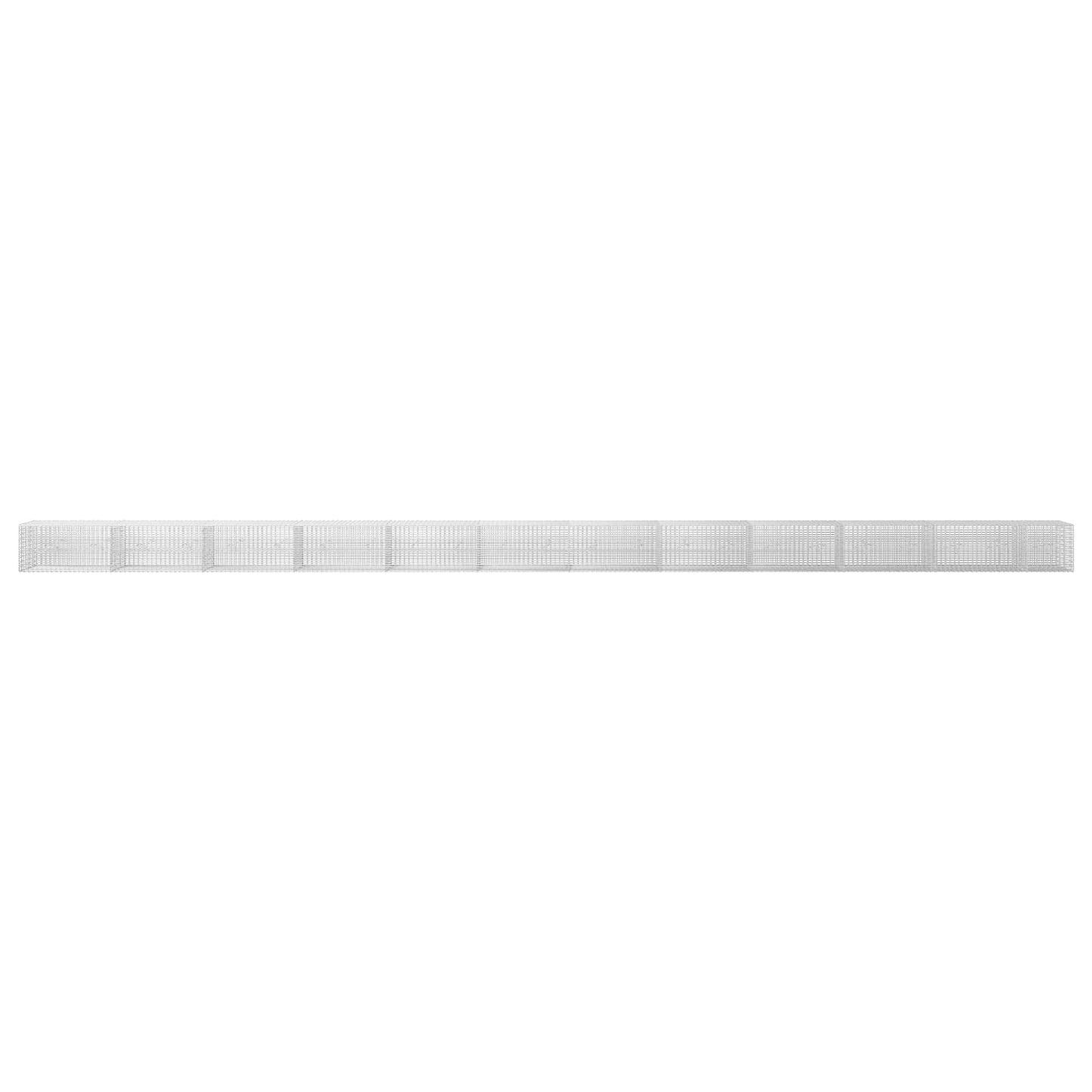 vidaXL Γκαμπιόν με σύρμα 5 mm και πλέγμα 5x2,5 cm 1150x20x50 εκ