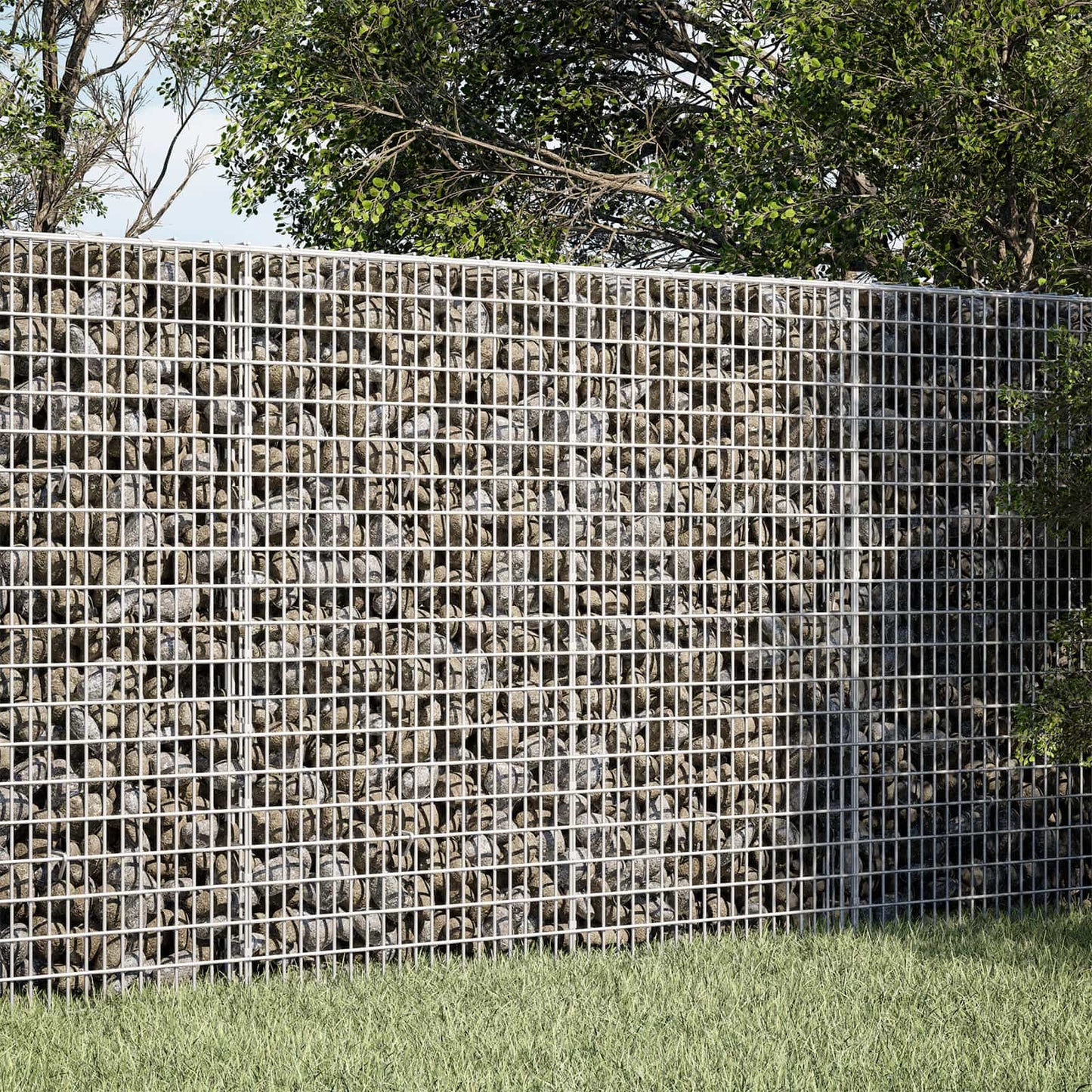 vidaXL Γκαμπιόν με σύρμα 5 mm και πλέγμα 5x2,5 cm 50x20x100 εκ