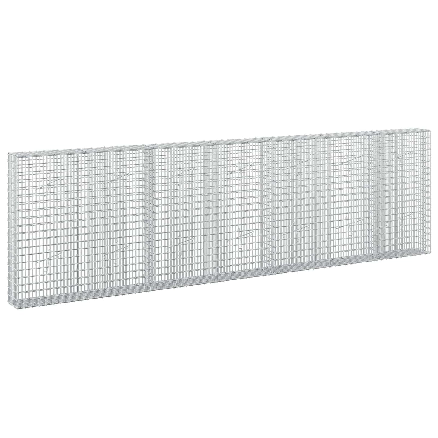 vidaXL Γκαμπιόν με σύρμα 5 mm και πλέγμα 5x2,5 cm 350x20x100 εκ