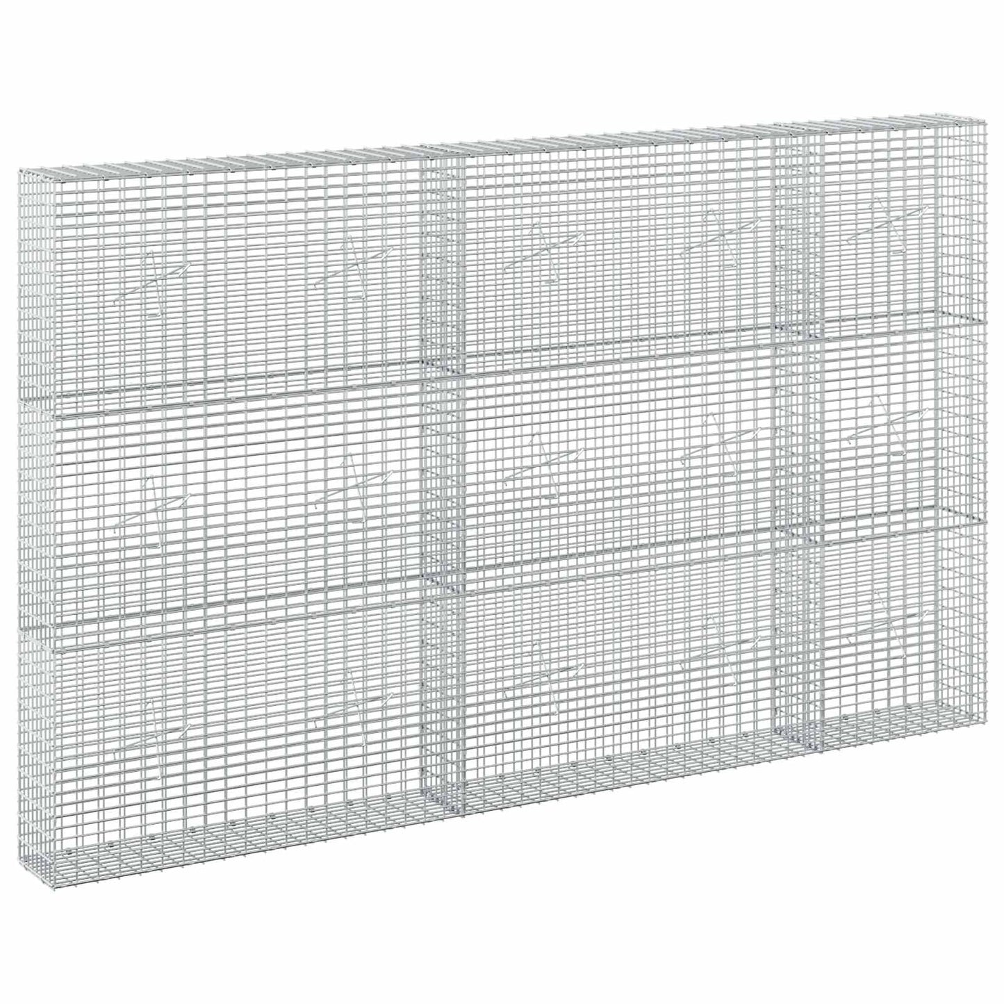 vidaXL Γκαμπιόν με σύρμα 5 mm και πλέγμα 5x2,5 cm 250x20x150 εκ.