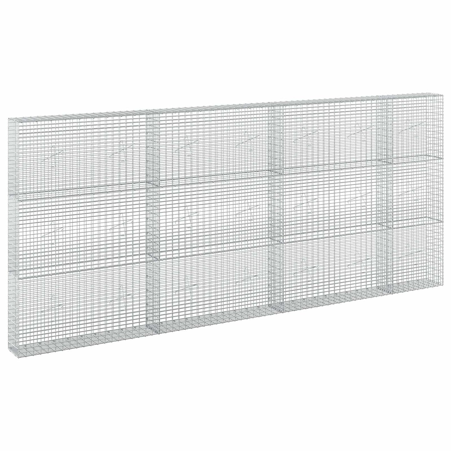 vidaXL Γκαμπιόν με σύρμα 5 mm και πλέγμα 5x2,5 cm 350x20x150 εκ