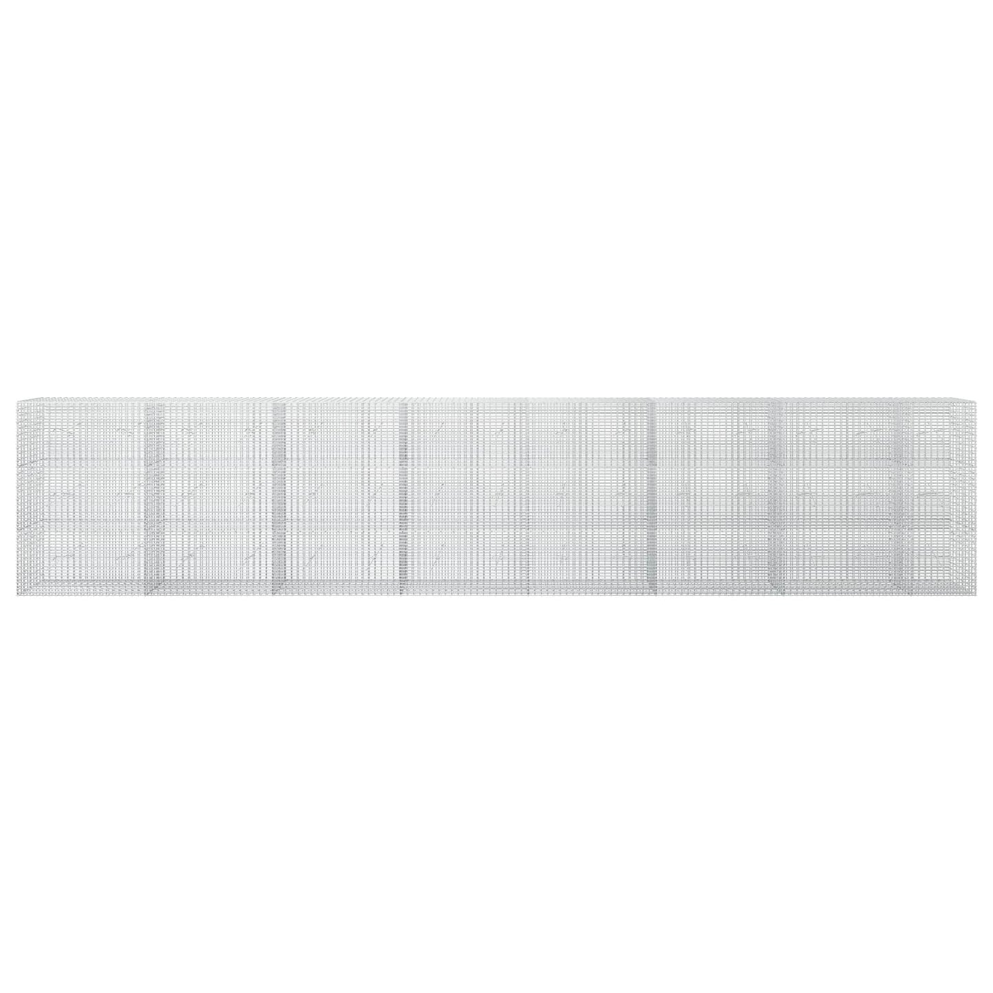 vidaXL Γκαμπιόν με σύρμα 5 mm και πλέγμα 5x2,5 cm 750x20x150 εκ