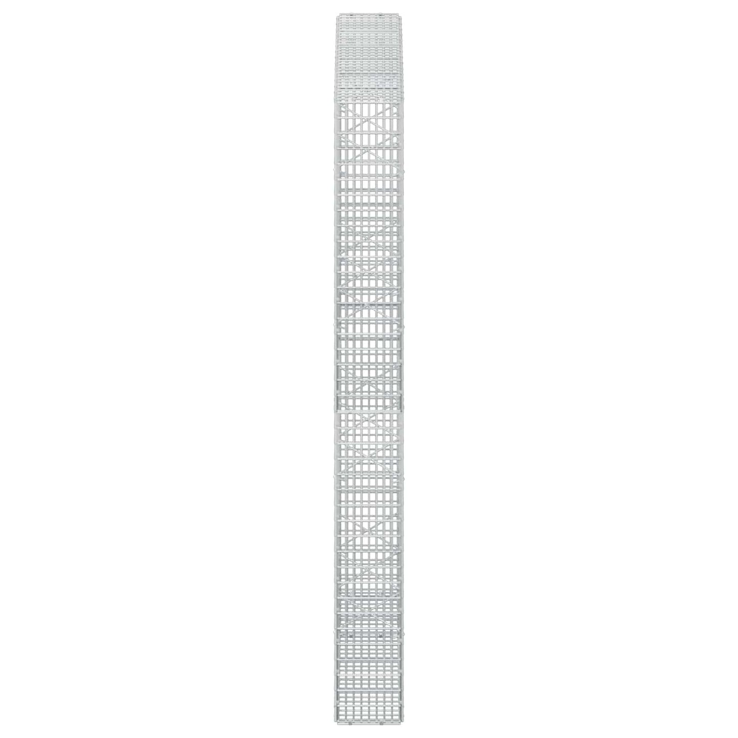 vidaXL Γκαμπιόν με σύρμα 5 mm και πλέγμα 5x2,5 cm 150x20x200 εκ