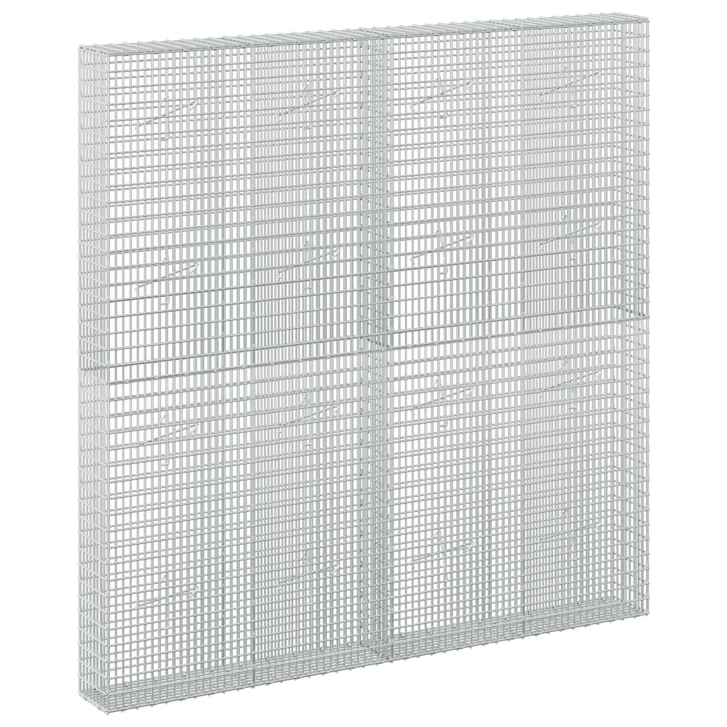 vidaXL Γκαμπιόν με σύρμα 5 mm και πλέγμα 5x2,5 cm 200x20x200 εκ