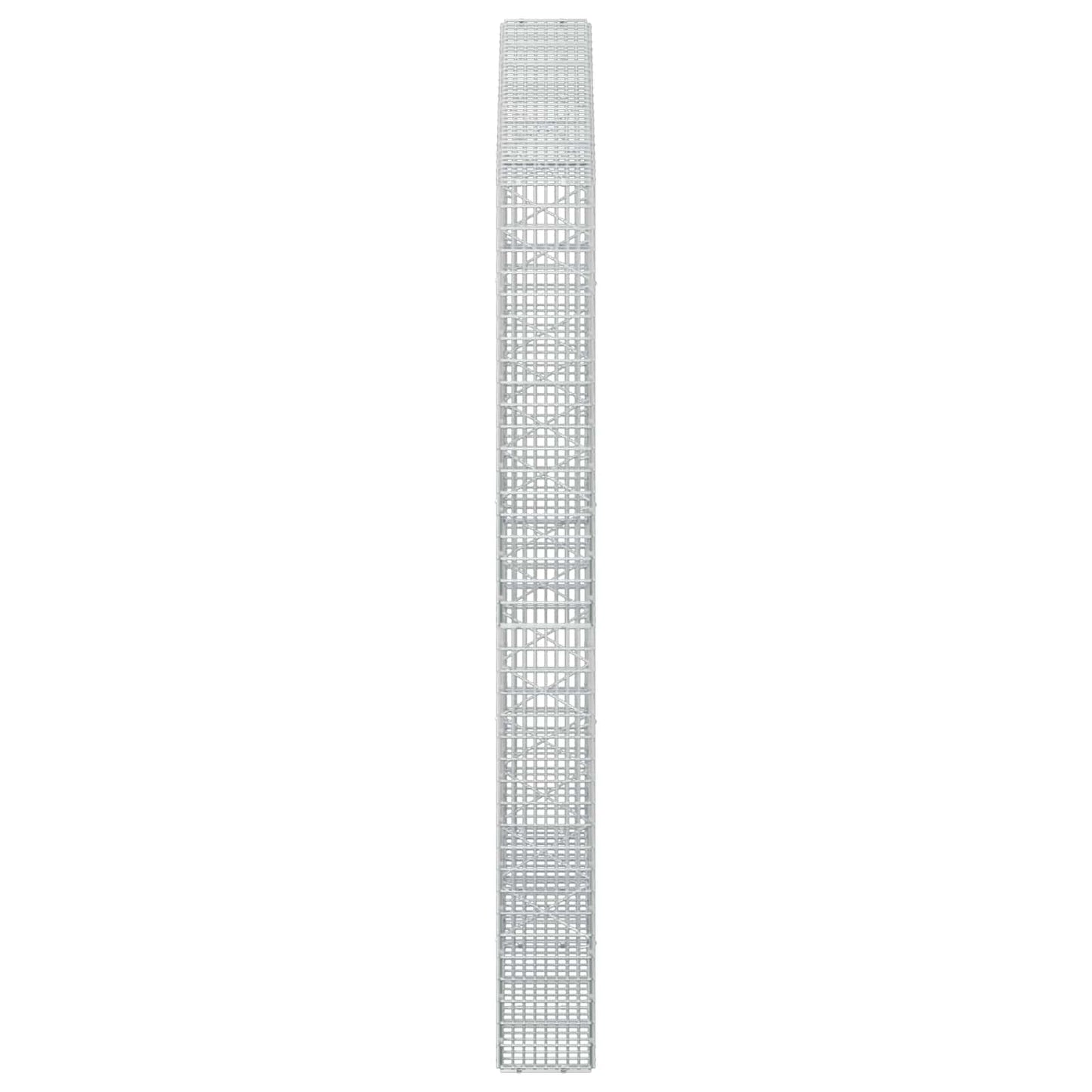 vidaXL Γκαμπιόν με σύρμα 5 mm και πλέγμα 5x2,5 cm 200x20x200 εκ