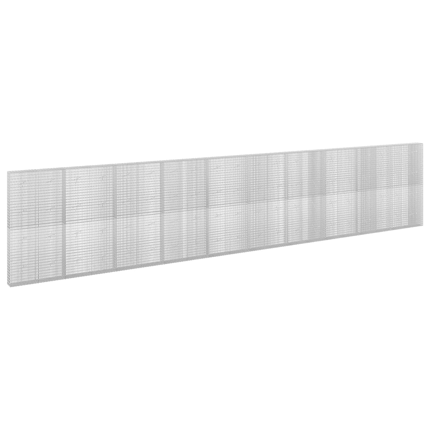 vidaXL Γκαμπιόν με σύρμα 5 mm και πλέγμα 5x2,5 cm 1000x20x200 εκ.