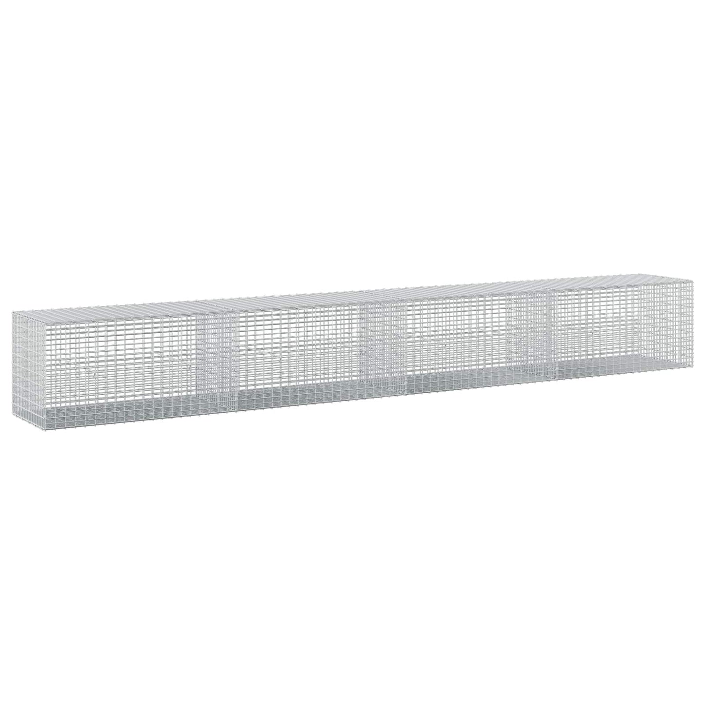 vidaXL Γκαμπιόν με σύρμα 5 mm και πλέγμα 5x2,5 cm 400x50x50 εκ
