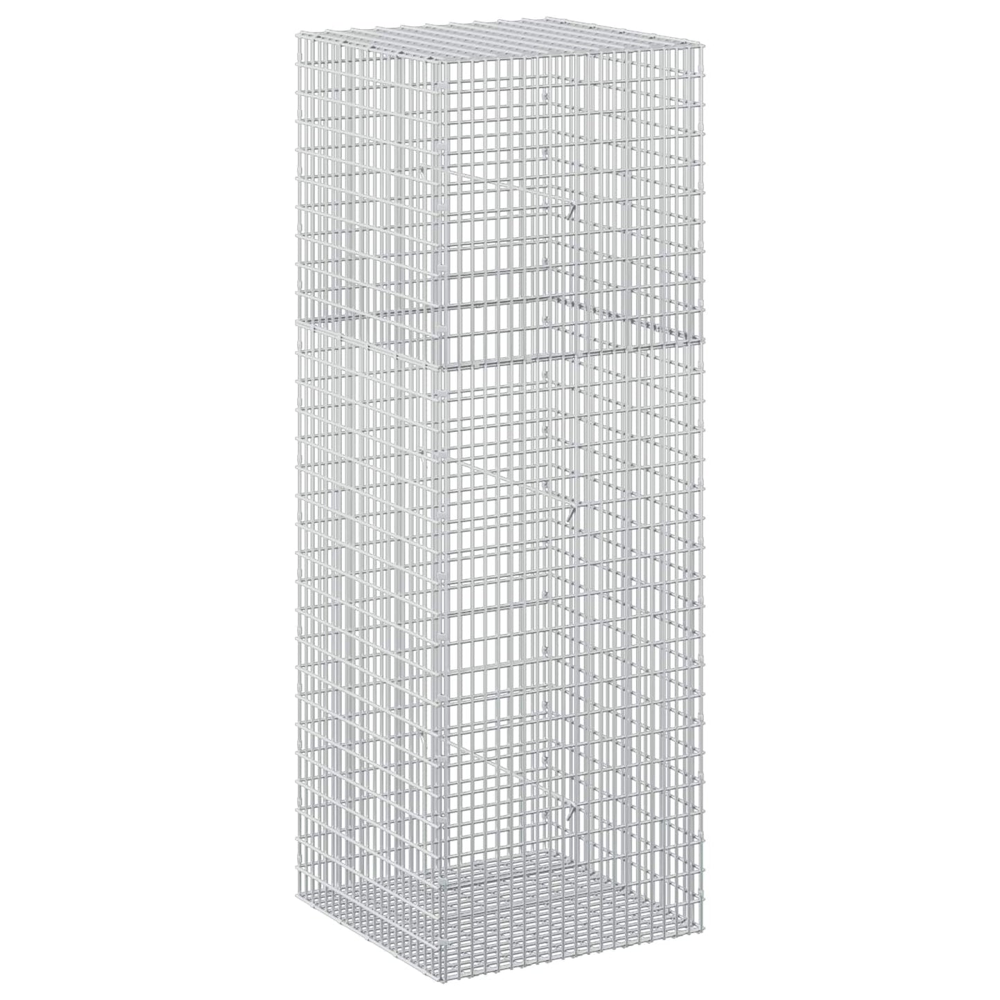 vidaXL Γκαμπιόν με σύρμα 5 mm και πλέγμα 5x2,5 cm 50x50x150 εκ