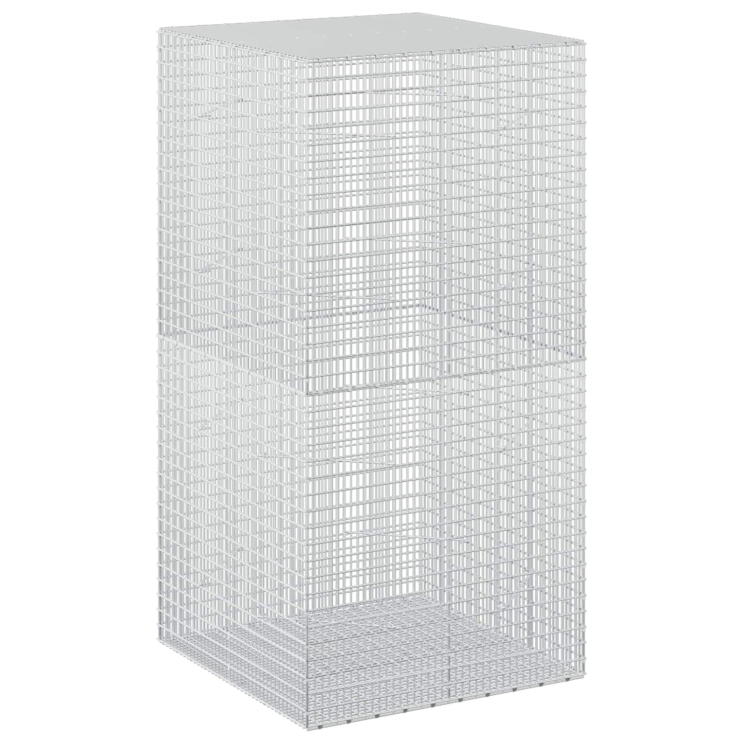 vidaXL Γκαμπιόν με σύρμα 5 mm και πλέγμα 5x2,5 cm 100x100x200 εκ