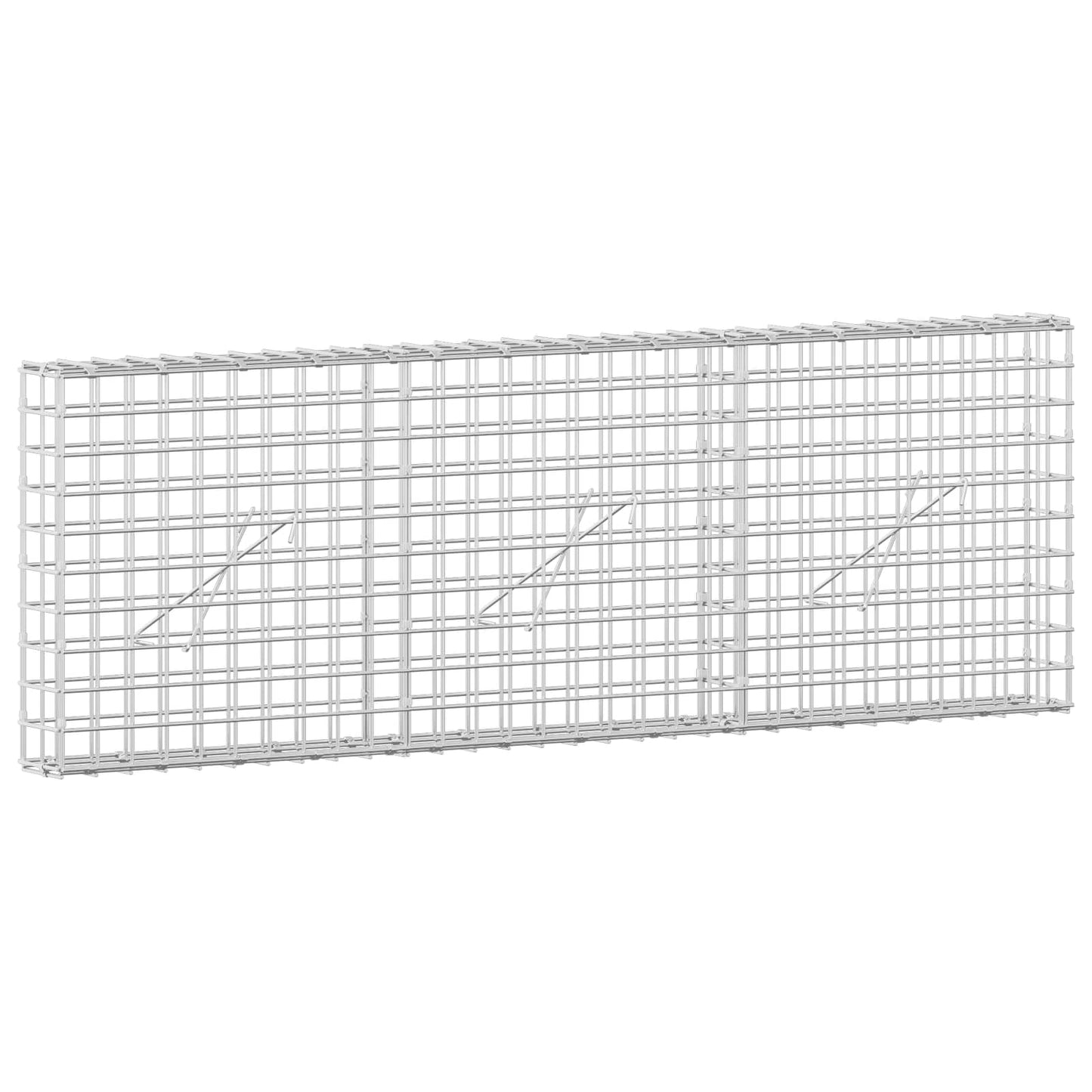 vidaXL Γκαμπιόν με σύρμα 5 mm και πλέγμα 5x5 cm 150x10x50 εκ