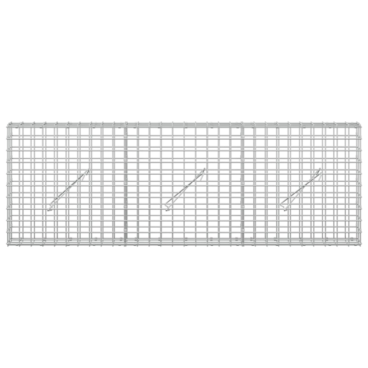 vidaXL Γκαμπιόν με σύρμα 5 mm και πλέγμα 5x5 cm 150x10x50 εκ